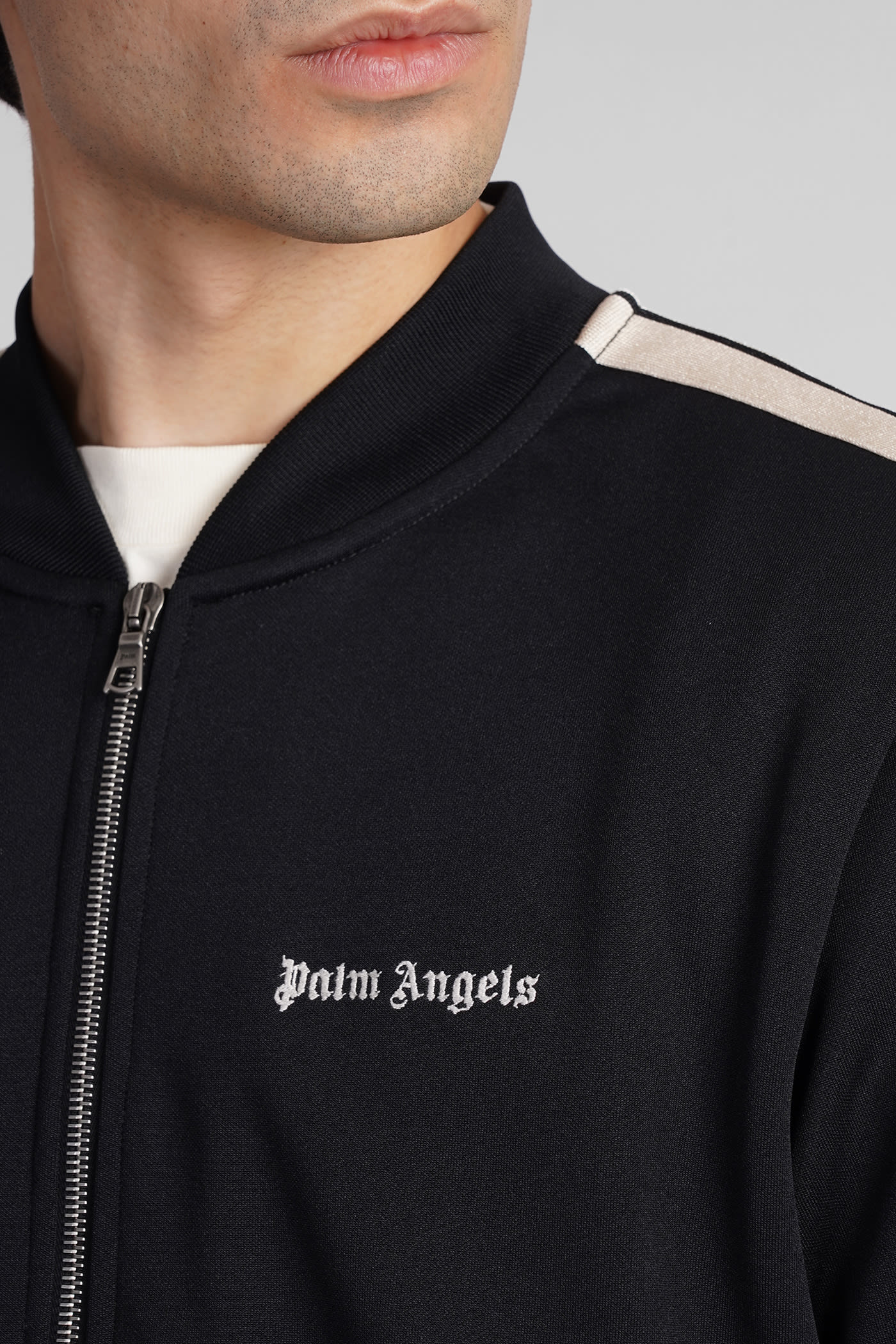 Shop Palm Angels Sweatshirt In Black Polyester