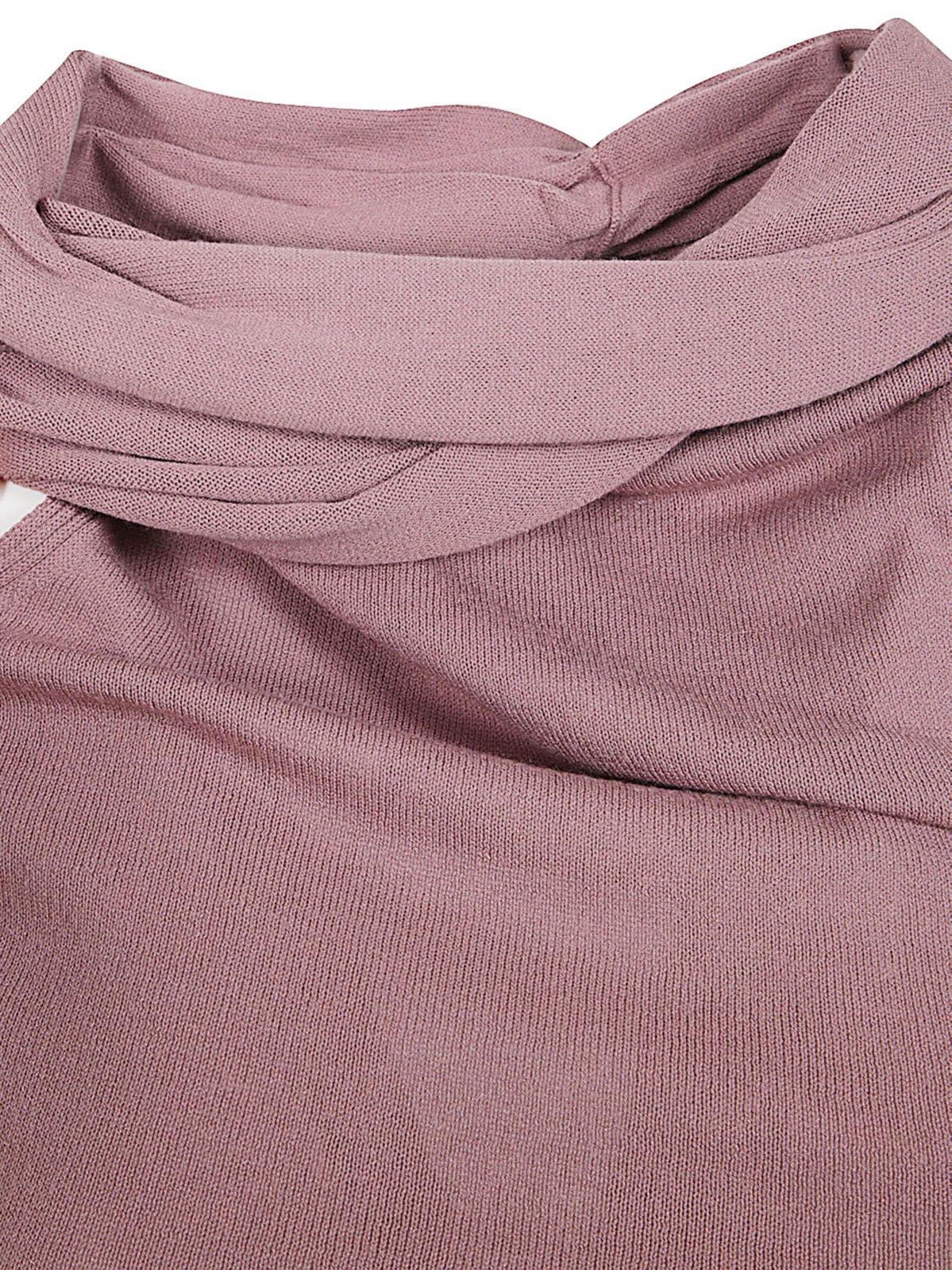 Shop Rick Owens Cut-out Detail Twist Dress In Dusty Pink