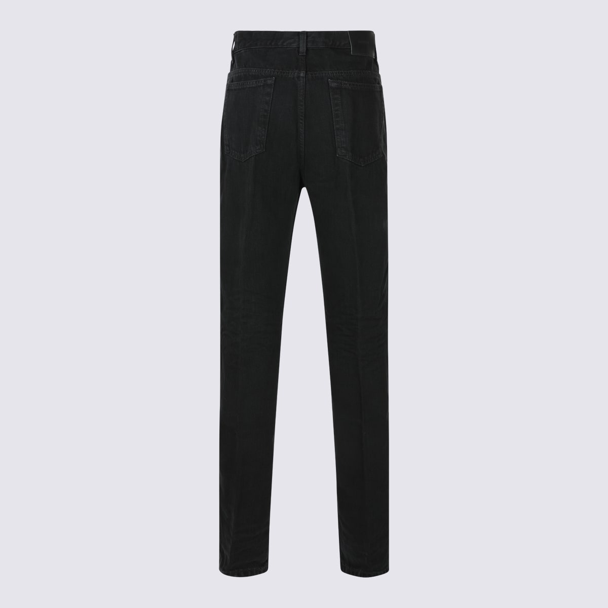 Shop Saint Laurent Black Cotton Jeans In Nero