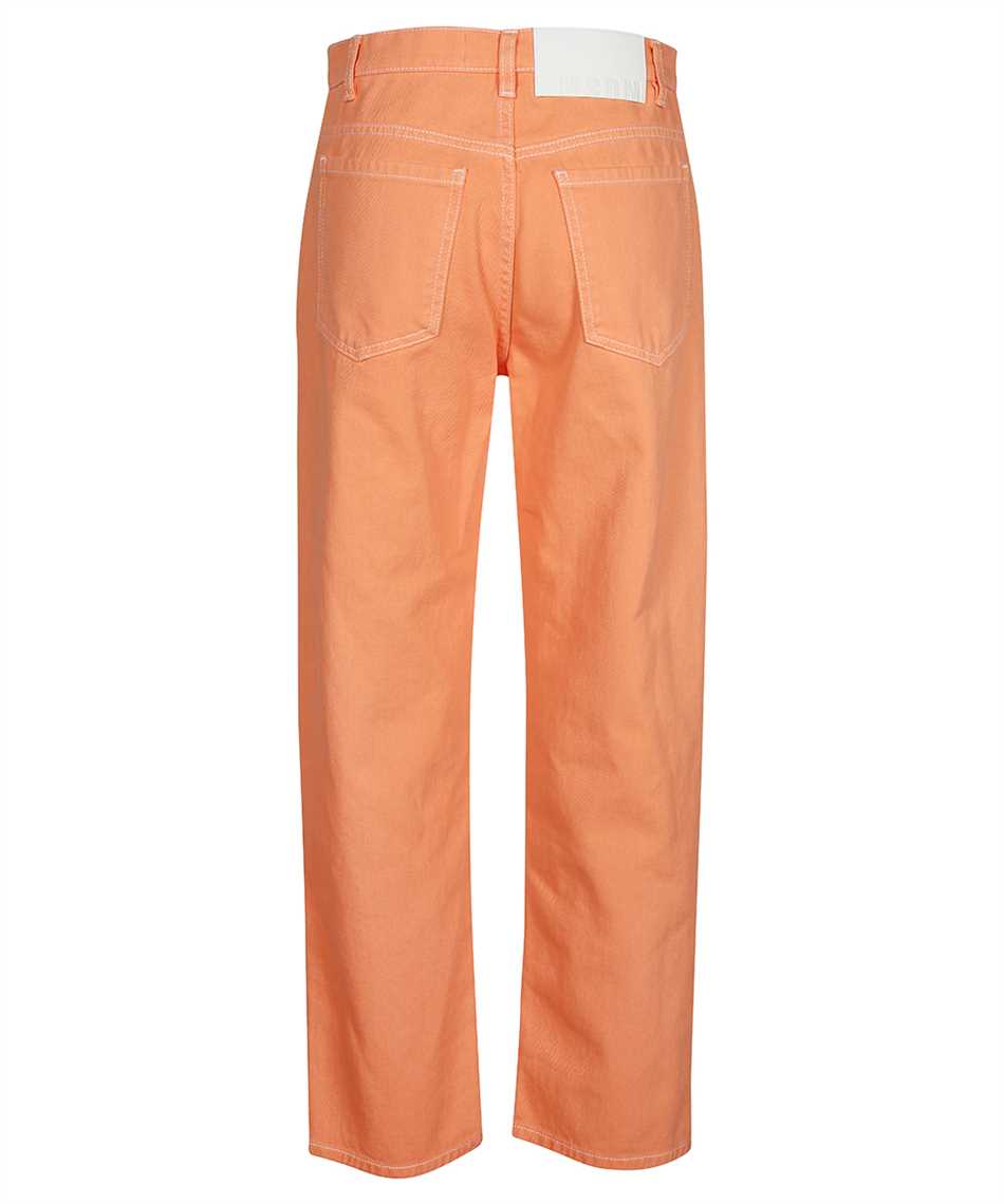 Msgm Cotton Trousers In Orange