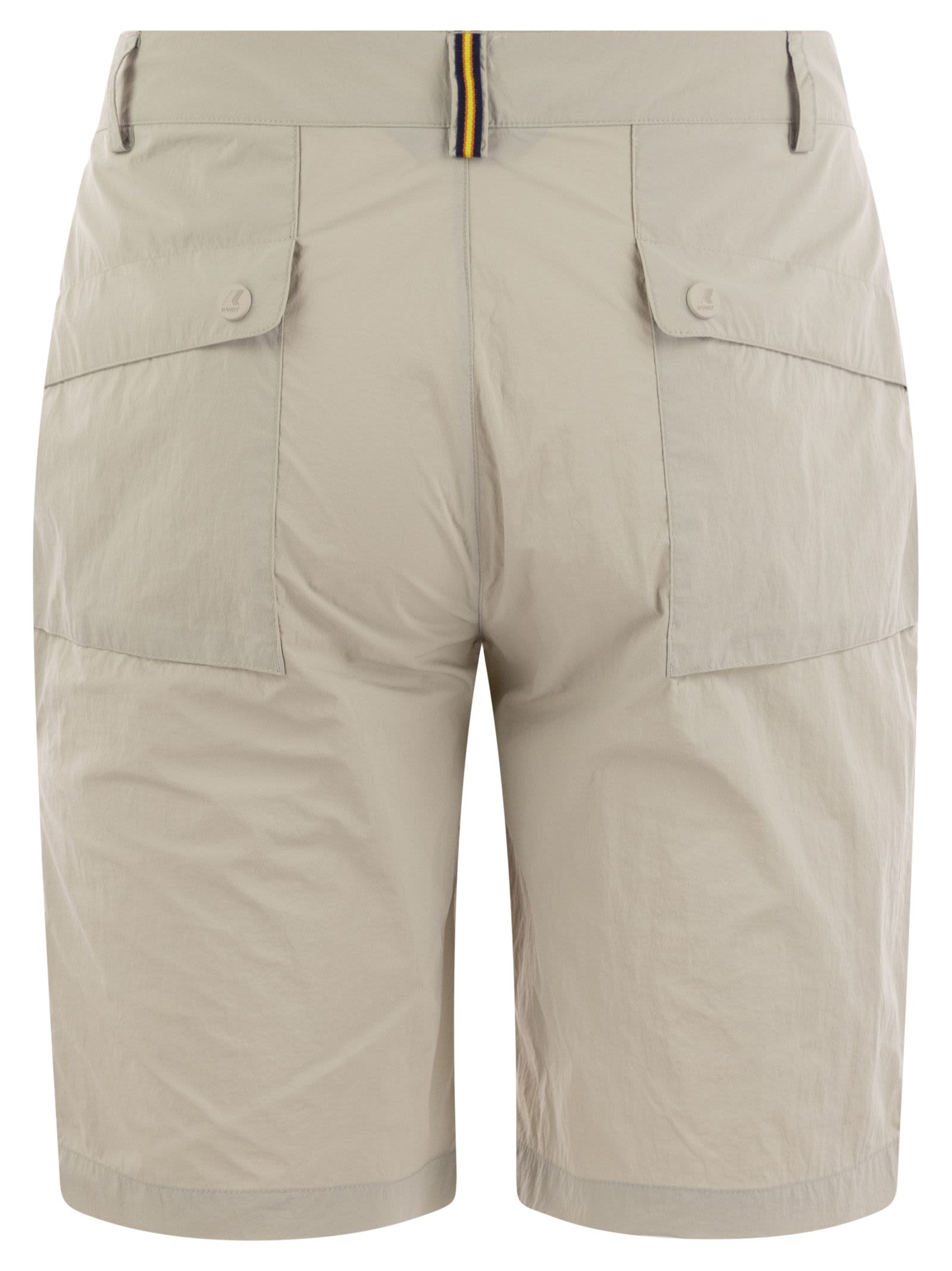 K-way Remisen - Shorts In Technical Fabric In Beige
