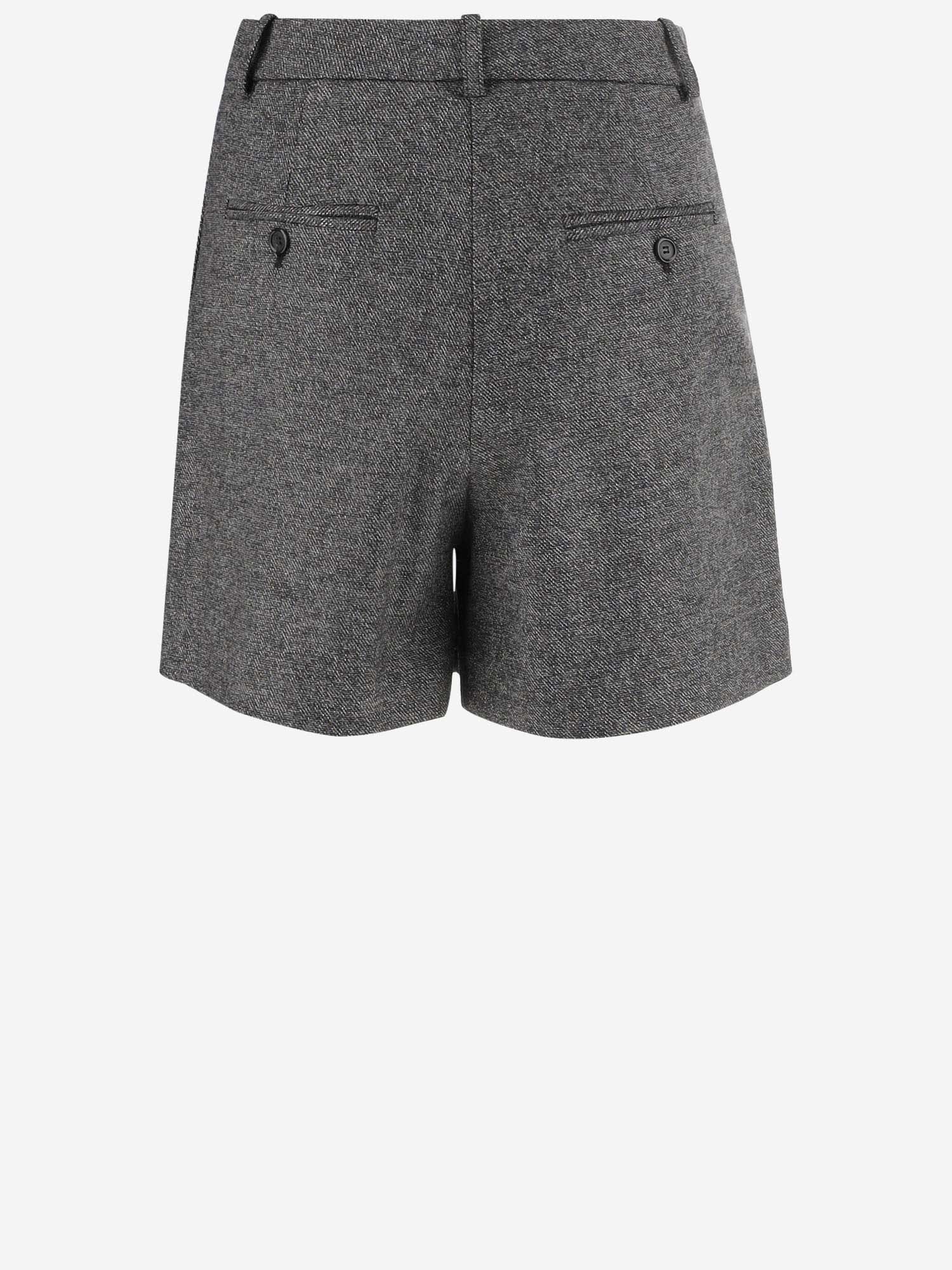 Shop Pinko Viscose Blend Short Pants In Grey