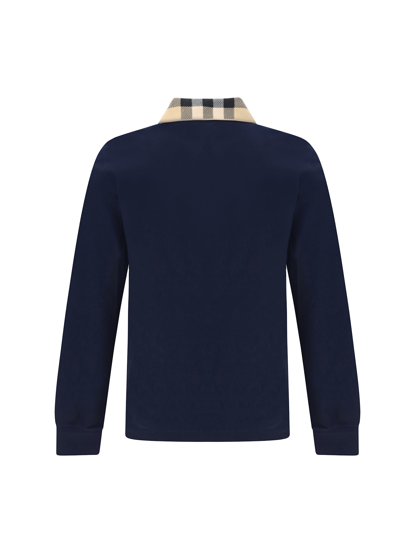 Shop Burberry Cody Polo Shirt In Smokednavy