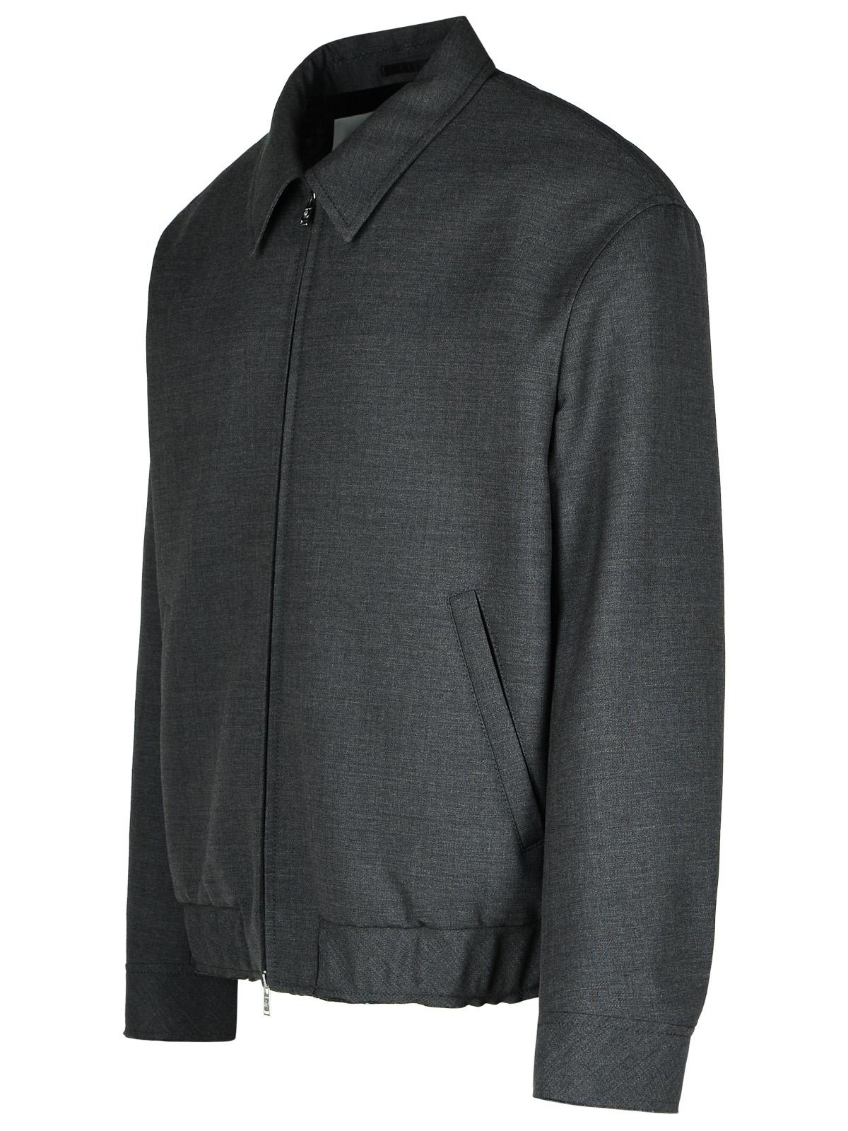 Shop Lanvin Grey Wool Jacket