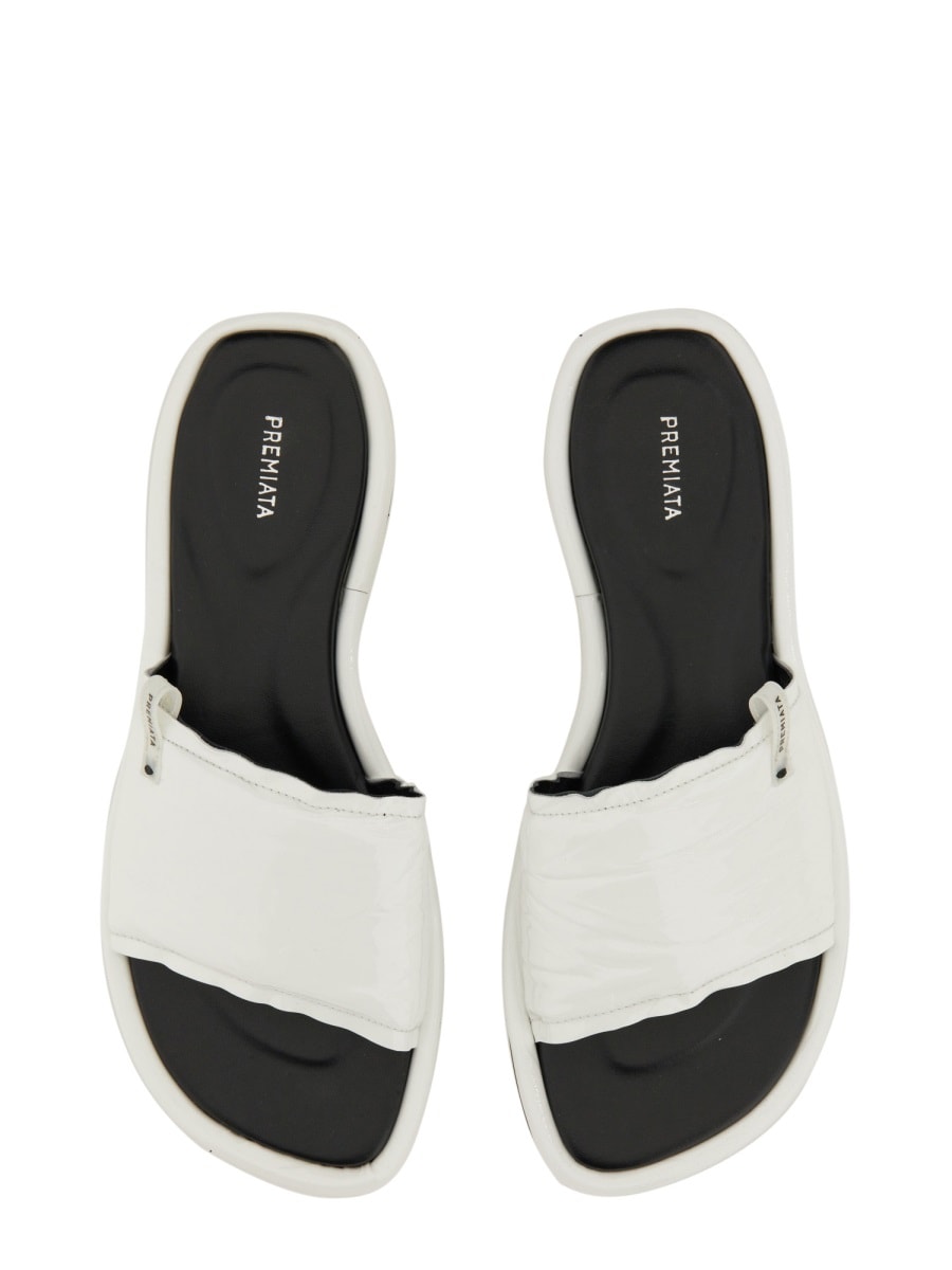 Shop Premiata Slide Sandal In White