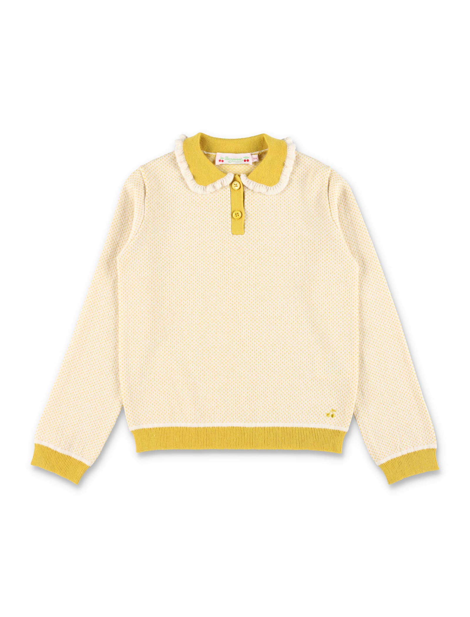 Bonpoint Jrynja Sweater In Wool And Cotton In Green