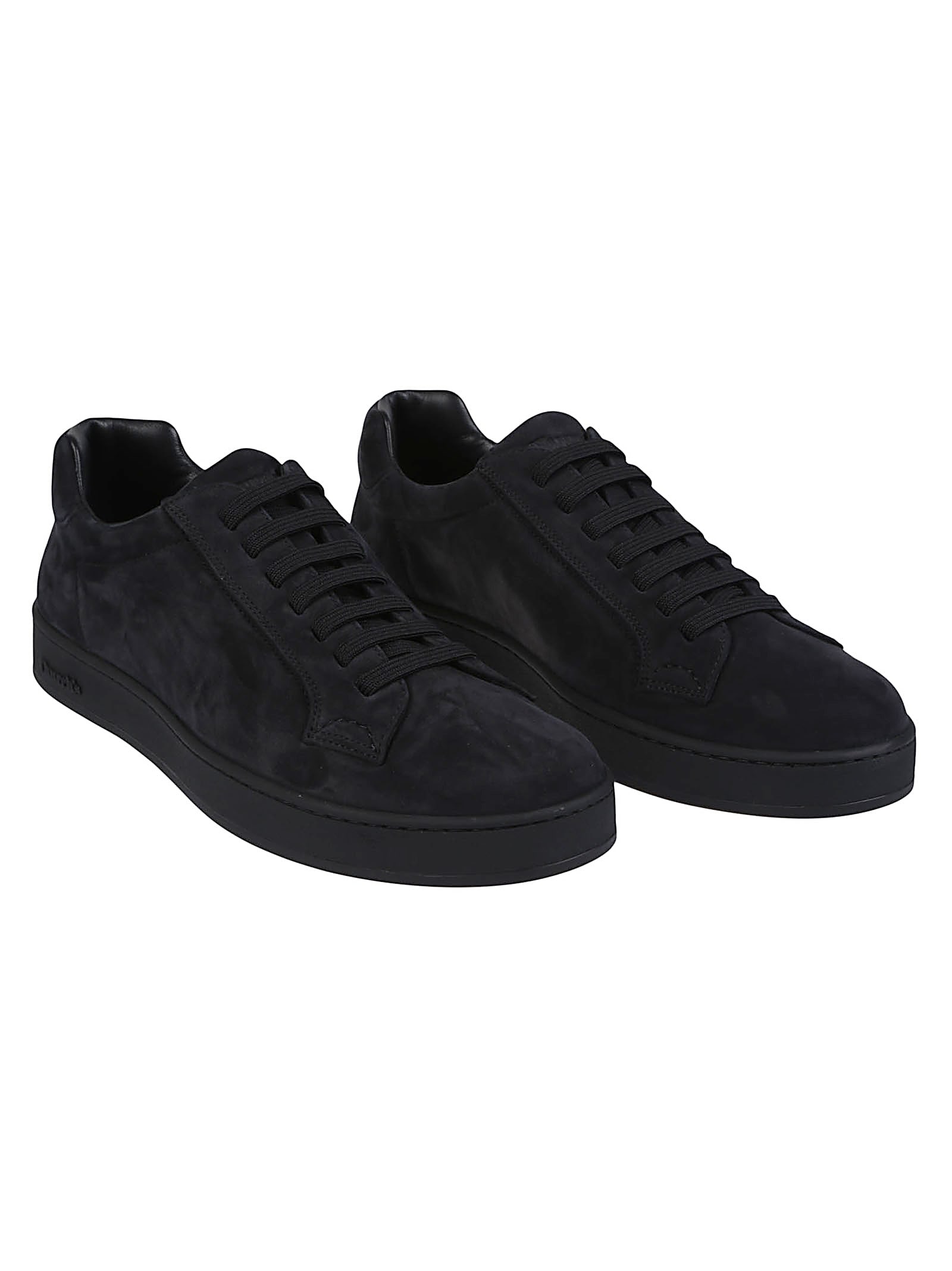 Church's Low Top Suede Finish Rubber Sole Sneakers In Black