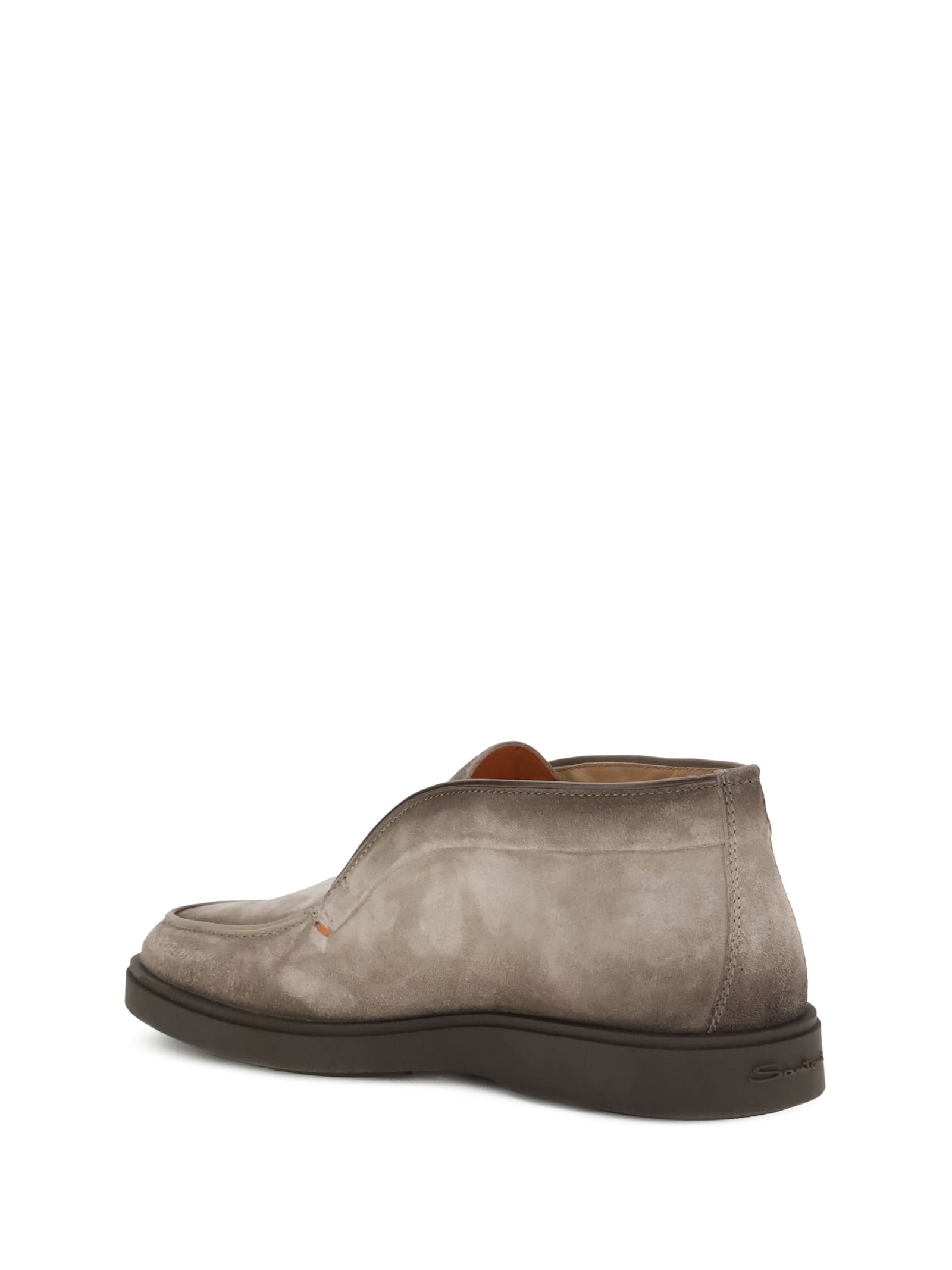 Santoni Suede Leather Desert Boot In Multi