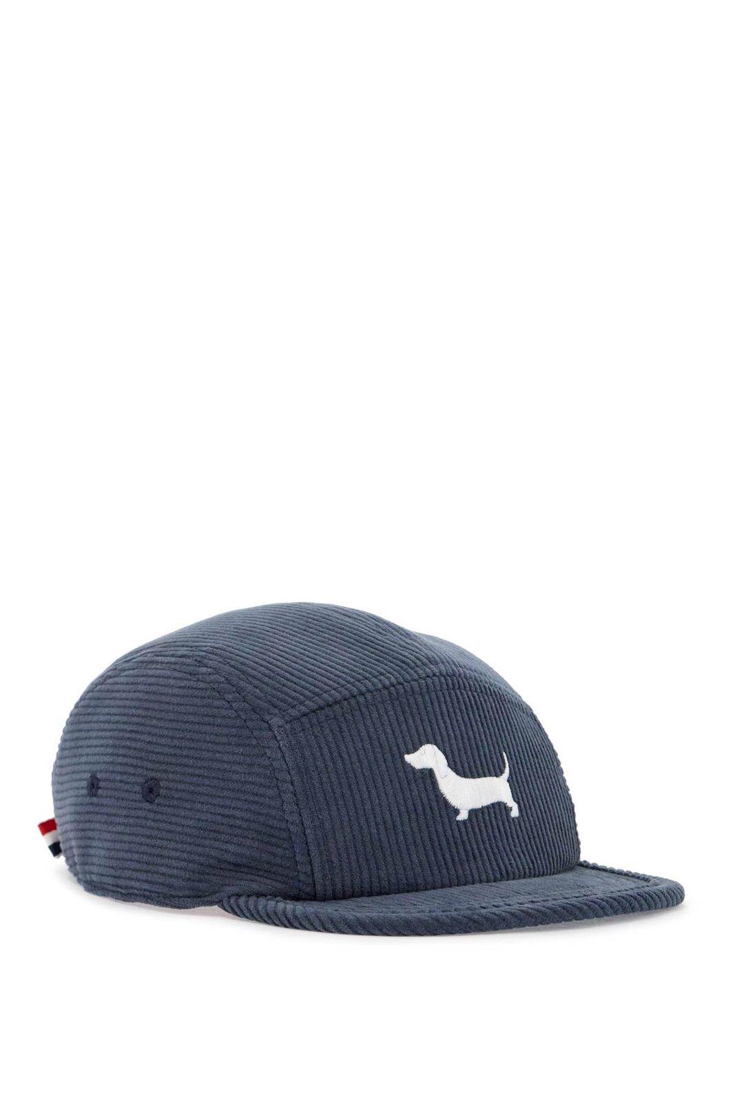 Shop Thom Browne Hector Embroidered Corduroy Baseball Cap In Navy
