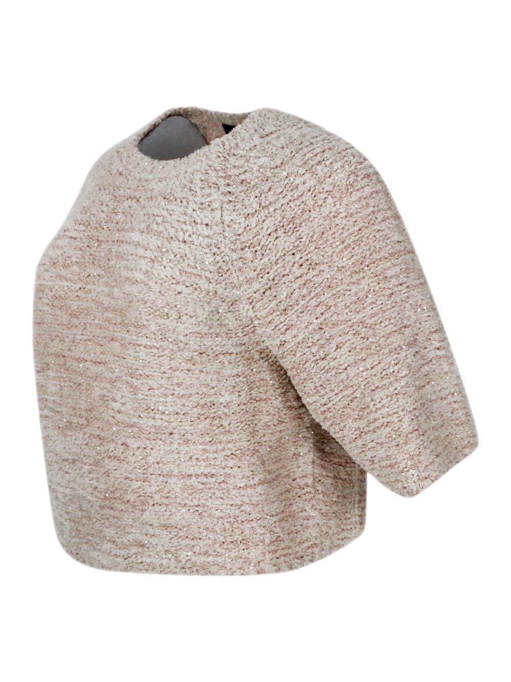 Fabiana Filippi Beige Cotton Knitwear In Pink