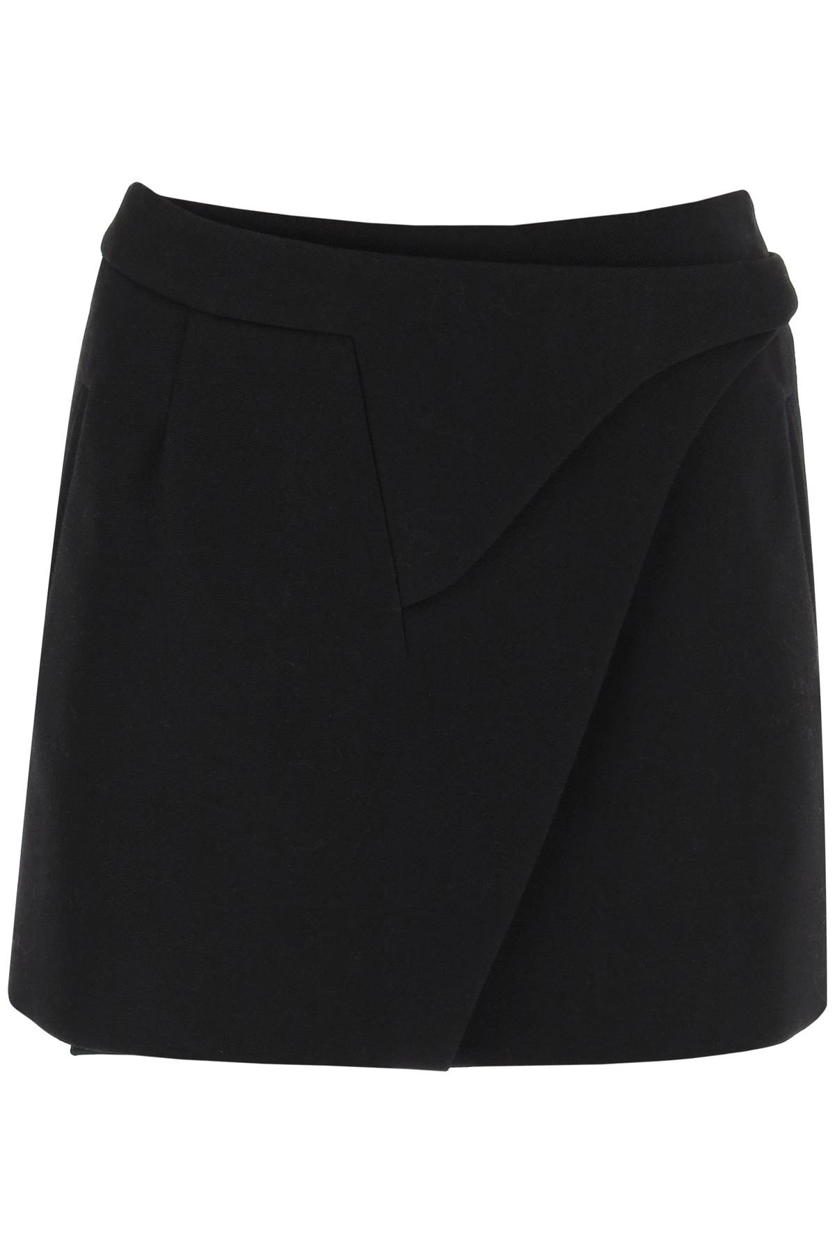 Wardrobe.nyc X The Woolmark Company Release 05 Wrap Mini Skirt In Black (black)