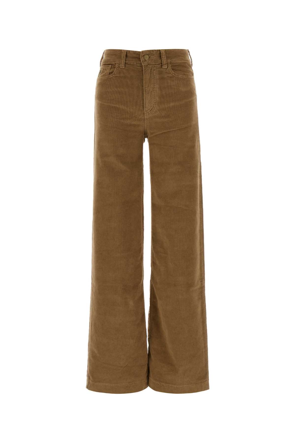 Lois Camel Stretch Corduroy Mistral Palazzo Pant In Brown