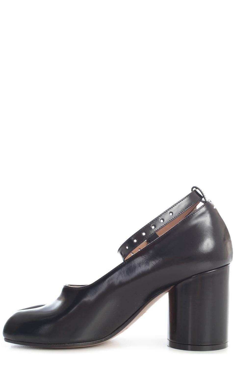 Shop Maison Margiela Tabi Mary Jane Pumps In Black