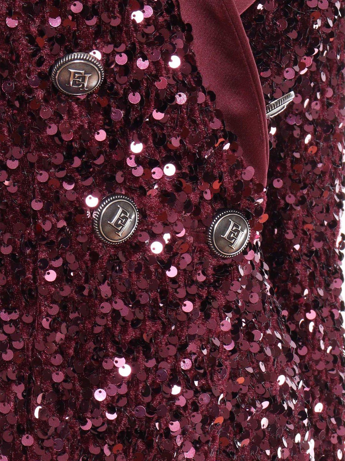 Elisabetta Franchi Special Blazer In Bordeaux