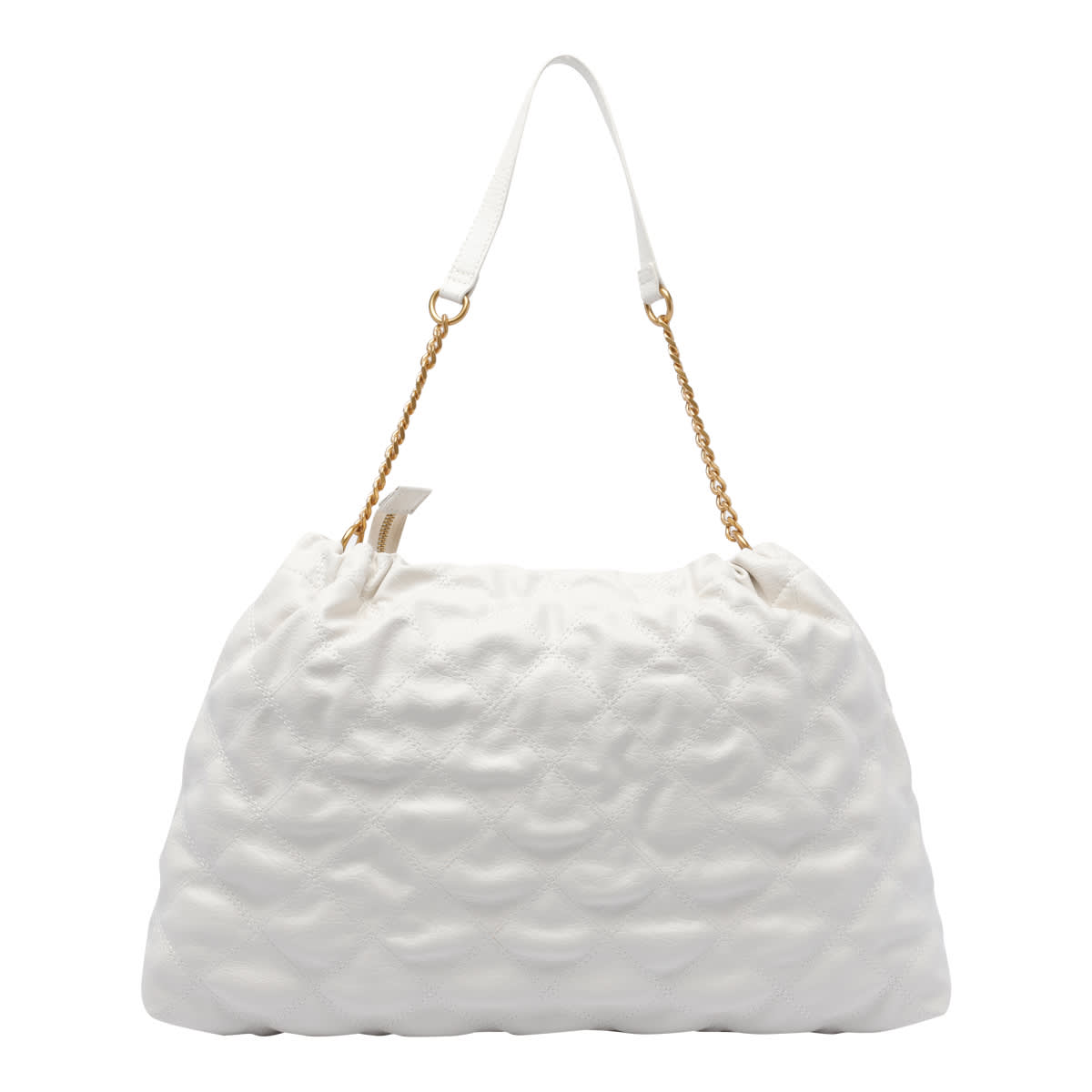 Liu •jo Quilted Chain Strap Shoulder Bag In White