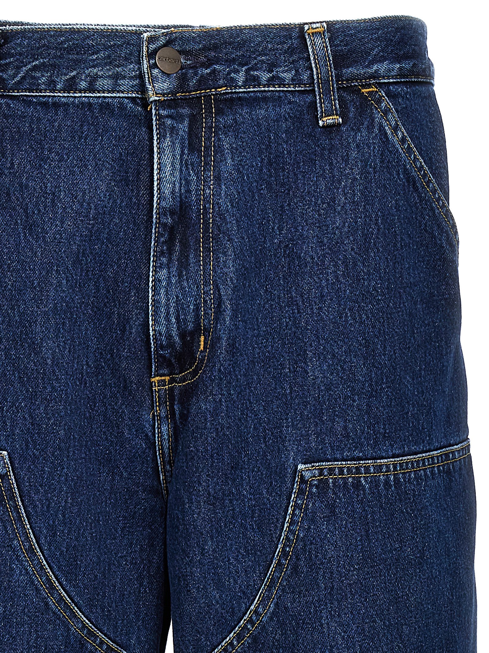 Shop Carhartt Double Knee Jeans In Denim