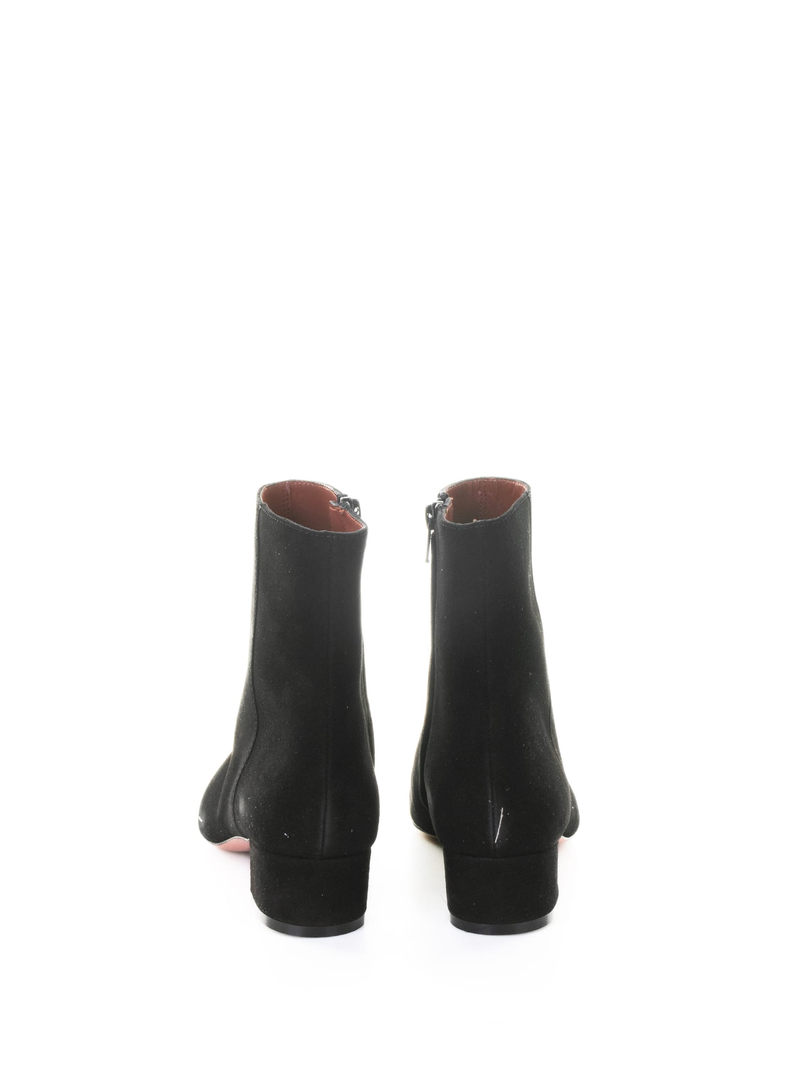 Roberto Festa Suede Zipped Ankle Boots In Black