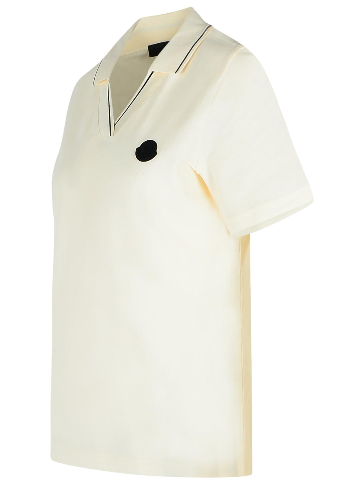 Moncler Stretch Piquet Polo Shirt In Neutral