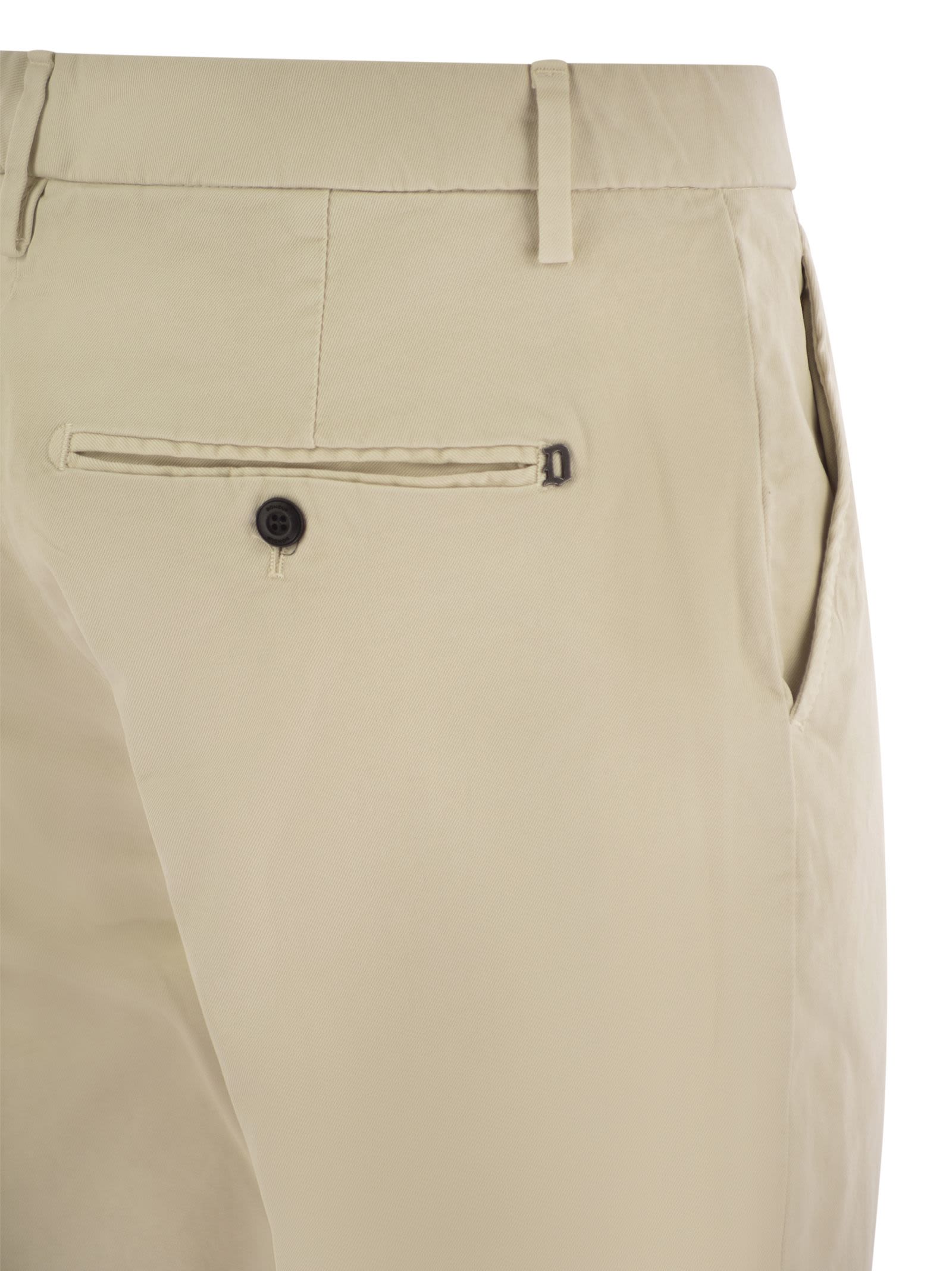 DONDUP SPIRITISSIMO - REGULAR CHINO TROUSERS IN LIGHT GABARDINE 