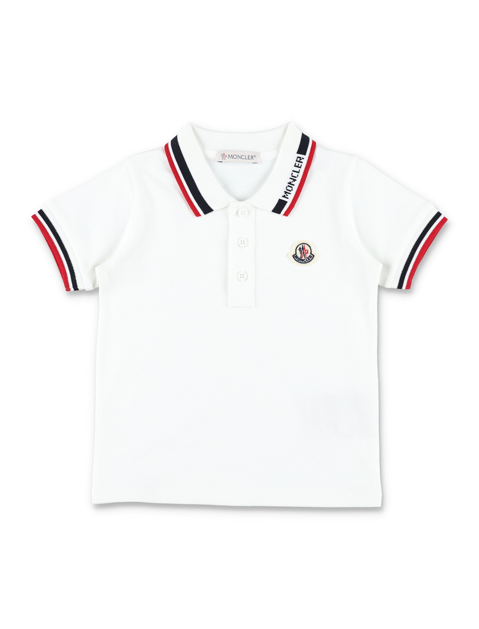 Moncler Kid - Tricolour-trimmed Cotton Piquet Set In Navy/white