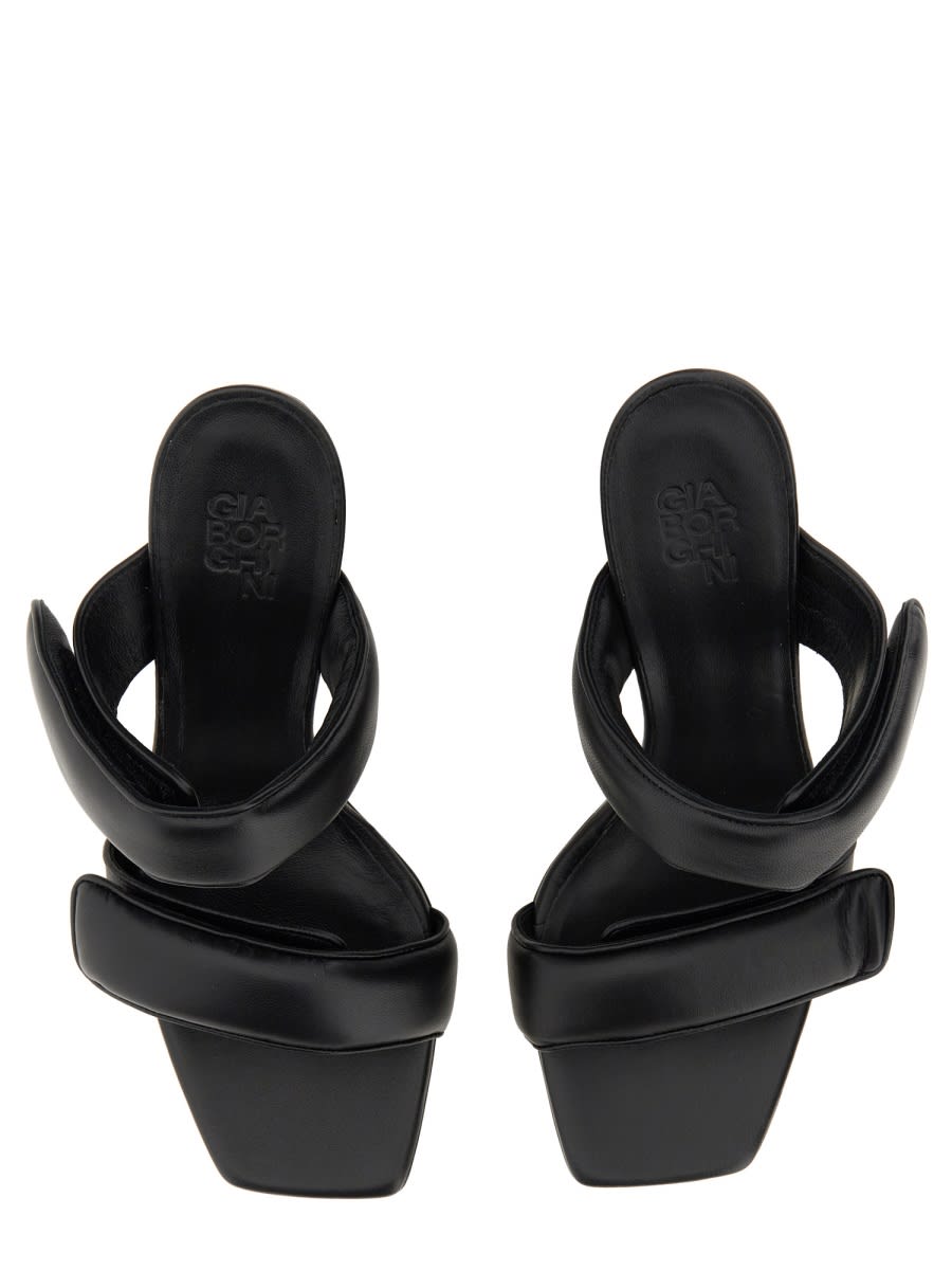 Gia Borghini Black Pernille Teisbaek Edition Perni 03 Heeled Sandals In Black