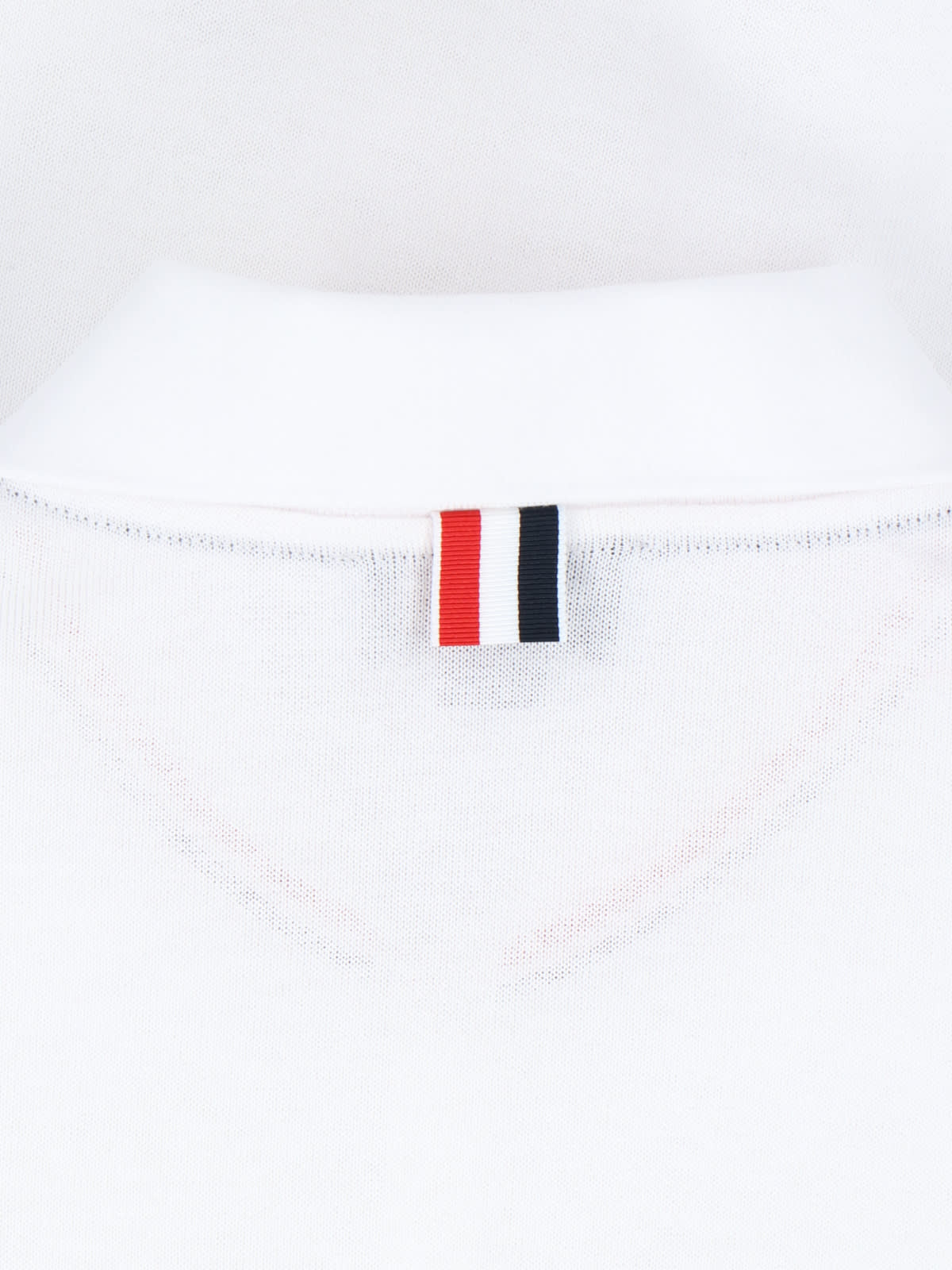 THOM BROWNE TRICOLOR DETAIL POLO SHIRT 