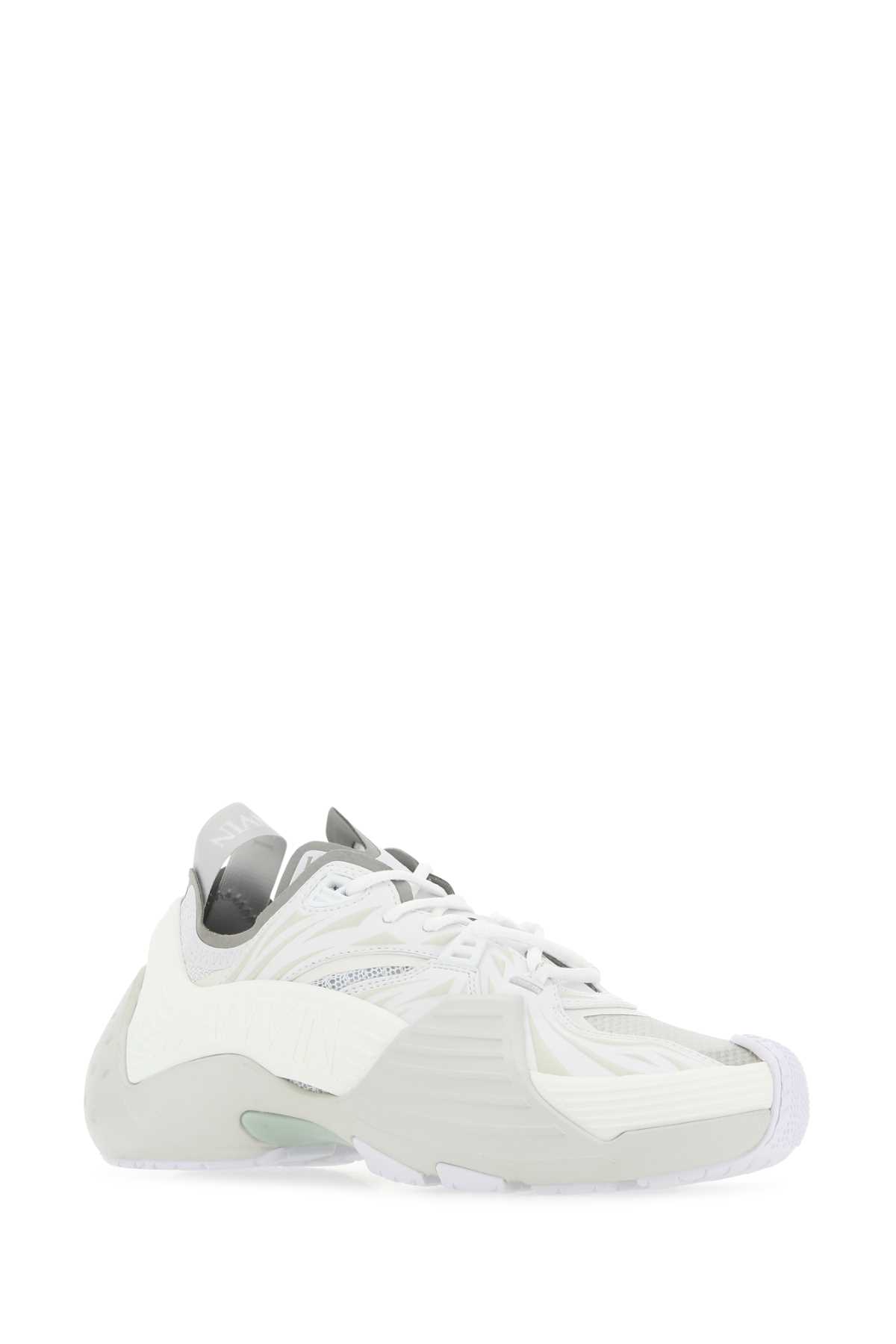 Shop Lanvin Multicolor Fabric And Rubber Flash-x Sneakers In White