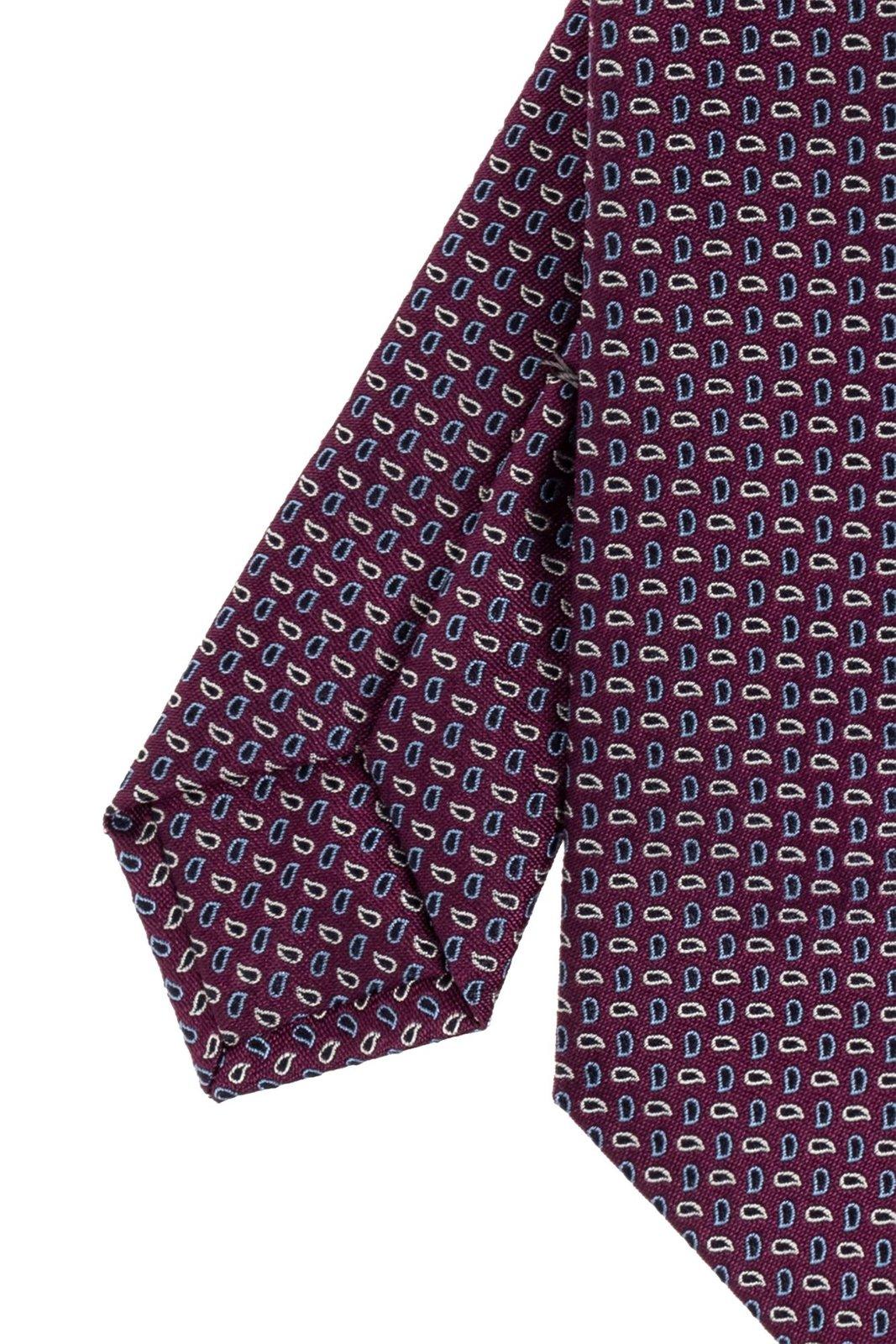 Shop Etro Patterned Tie In Purple/blue