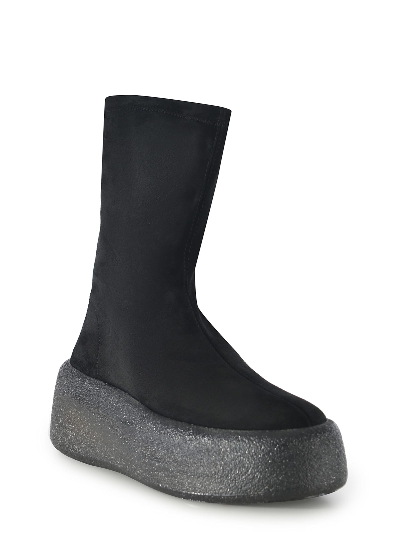 Shop Vic Matie Boots Vic Matié Creppy Made Of Stretch Crust In Black