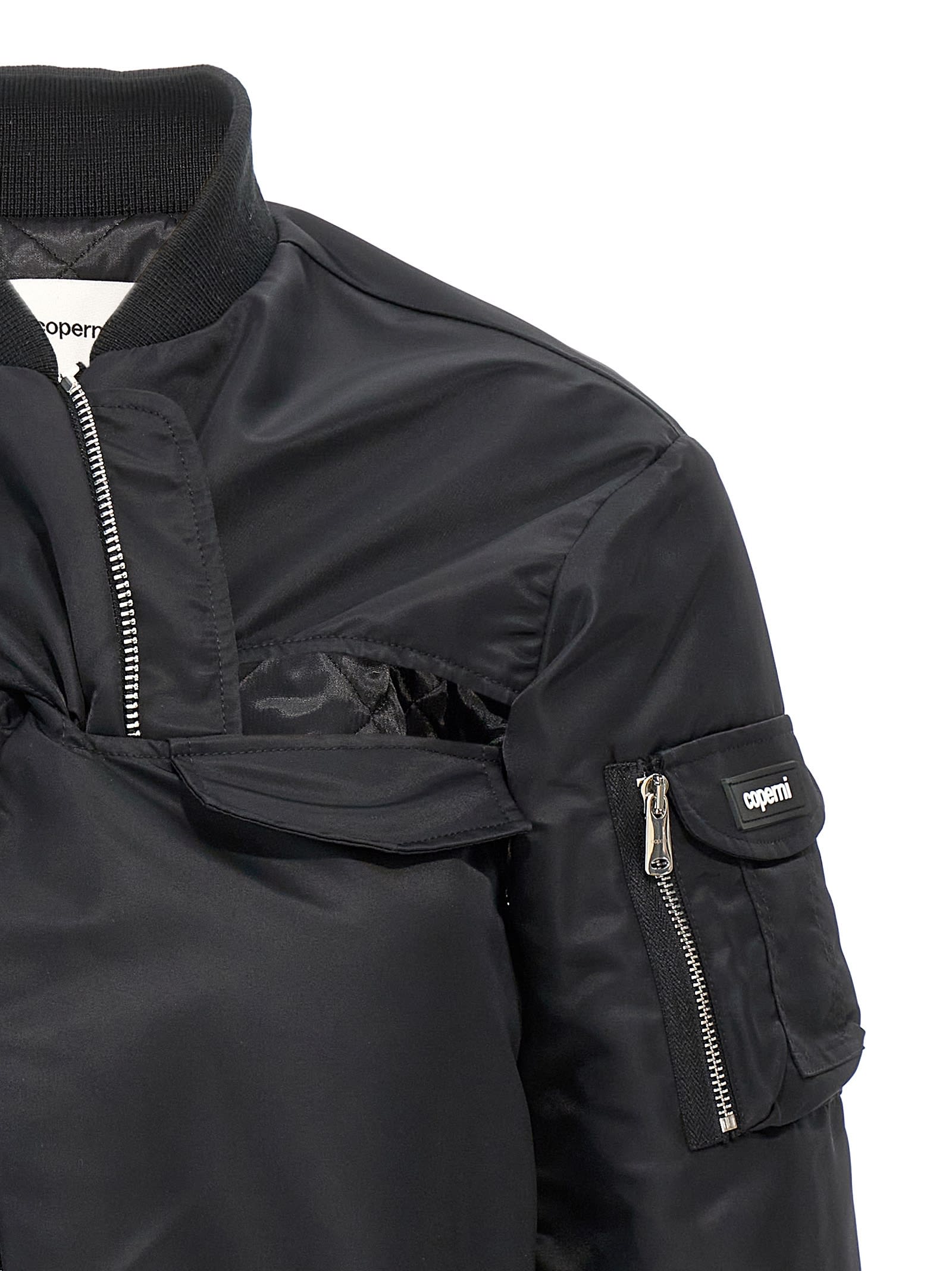 Shop Coperni Cut-out Bomber Jacket In Black