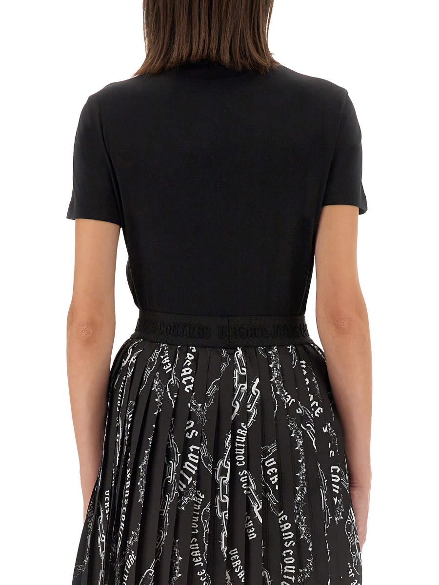 Versace Jeans Couture T-shirt With Logo In Black
