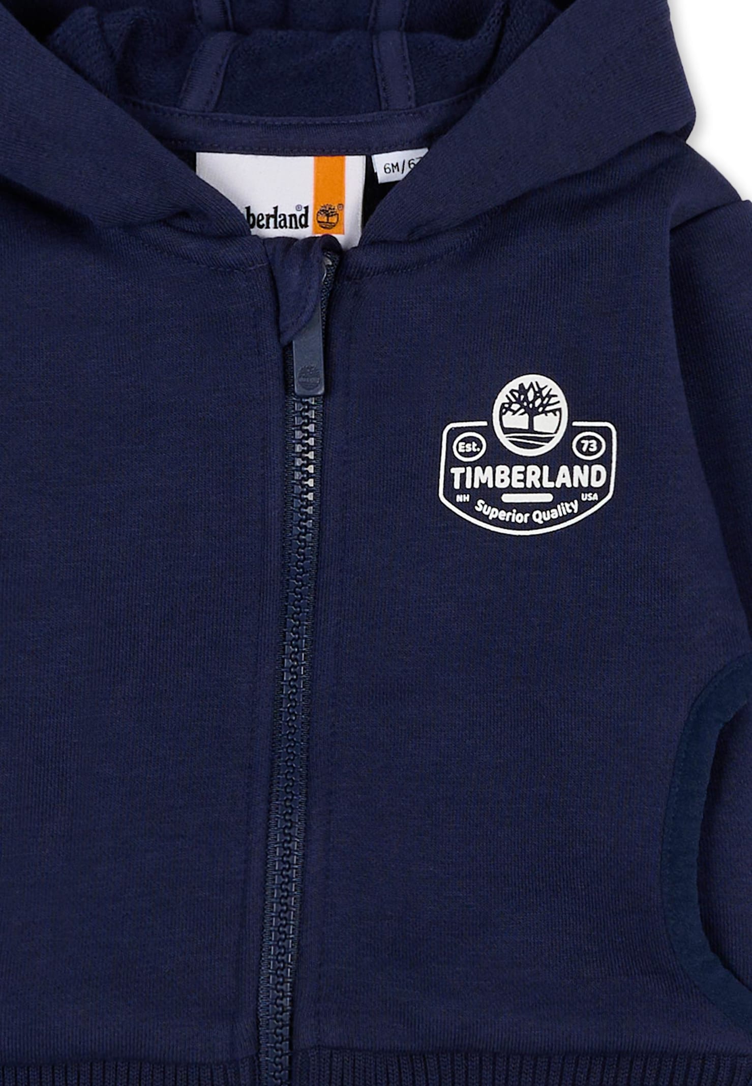 Timberland Blue Sweatshirt For Baby Boy With Logo In Blue