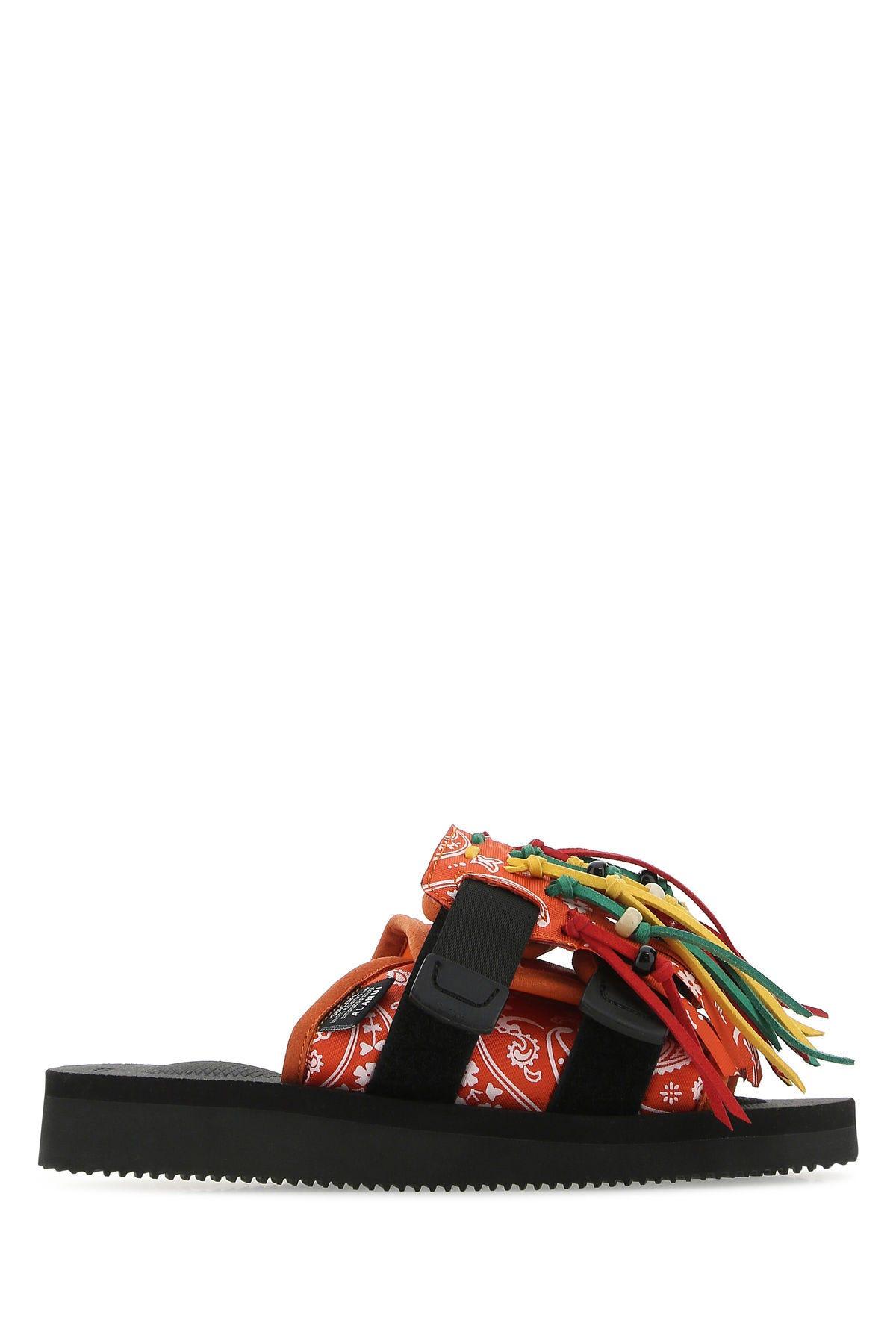 Printed Nylon Moto Slippers Alanui