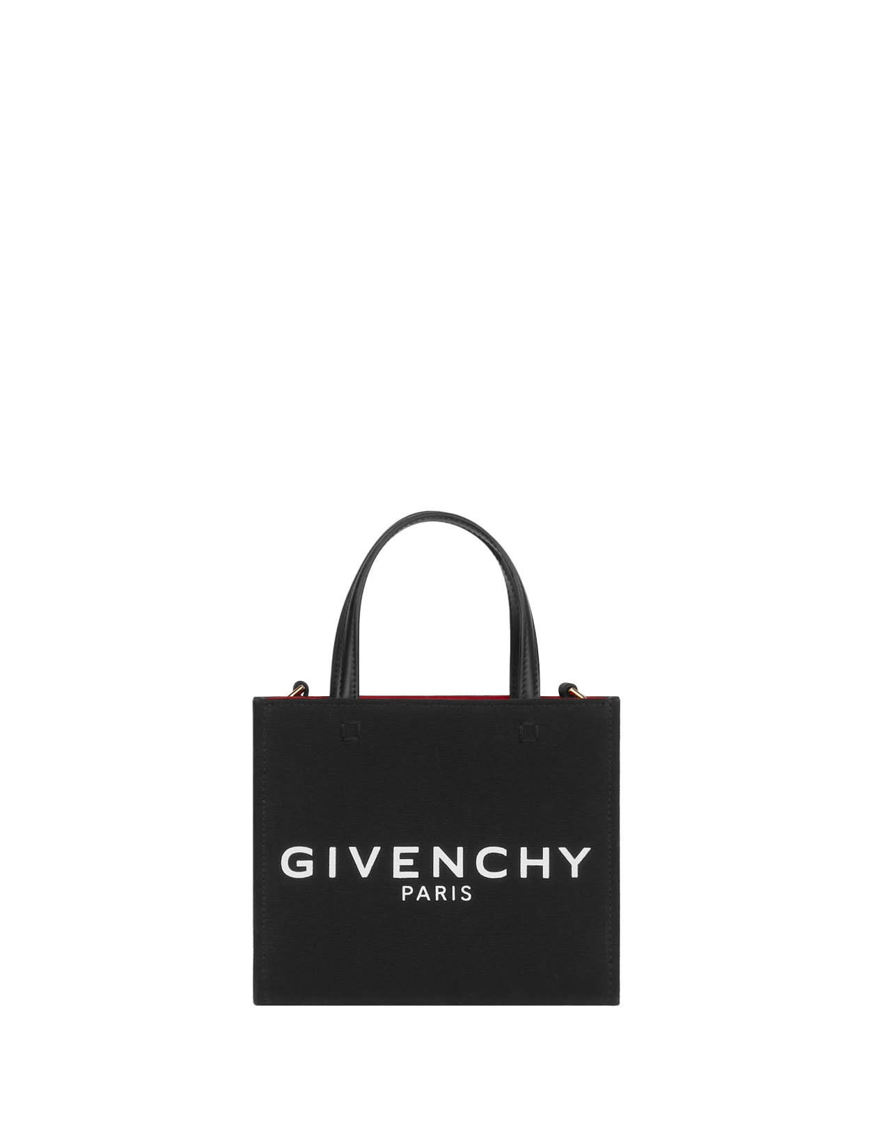 Shop Givenchy G-tote Mini Bag In Black Canvas