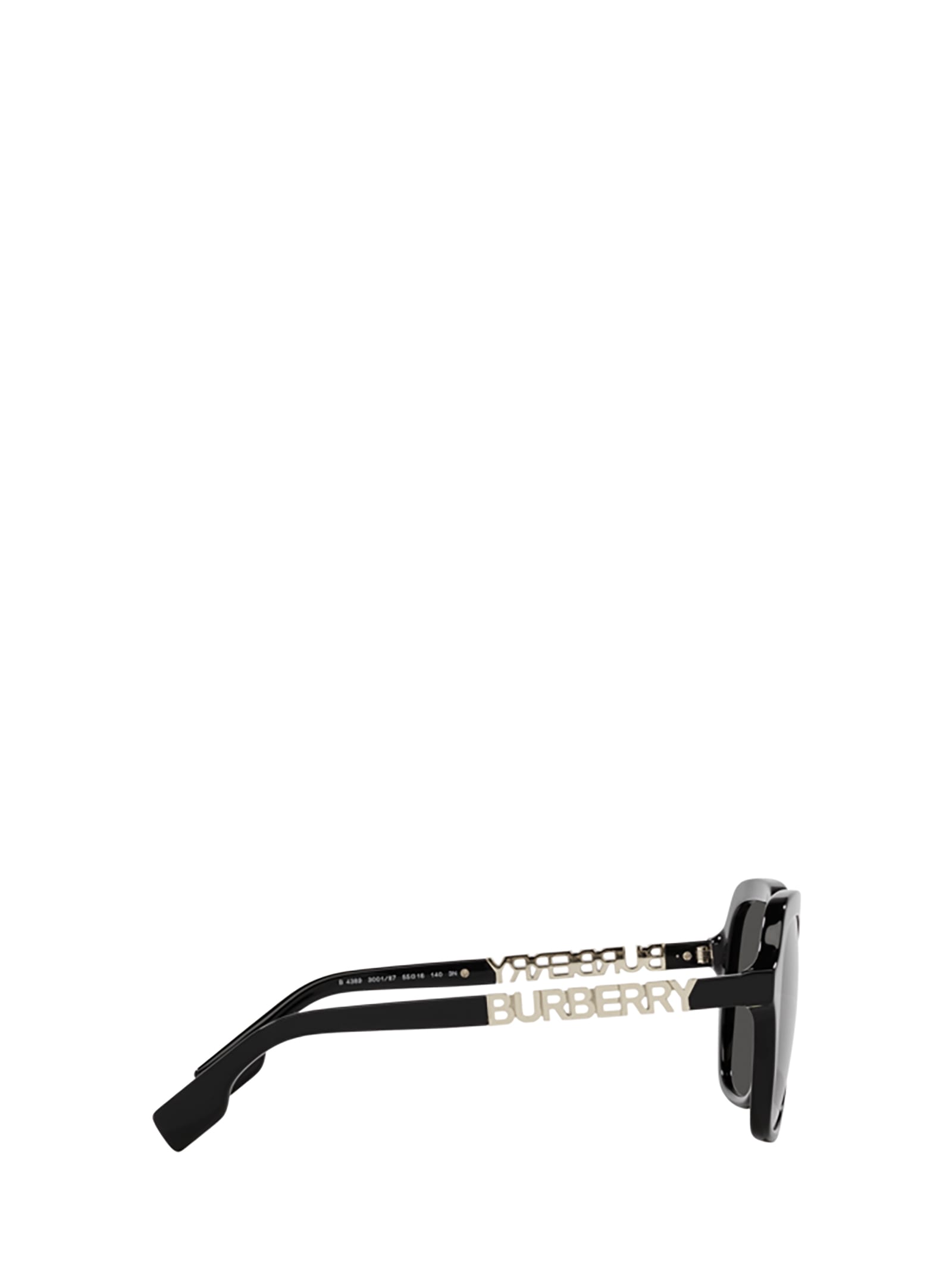 Shop Burberry Eyewear Be4389 Black Sunglasses