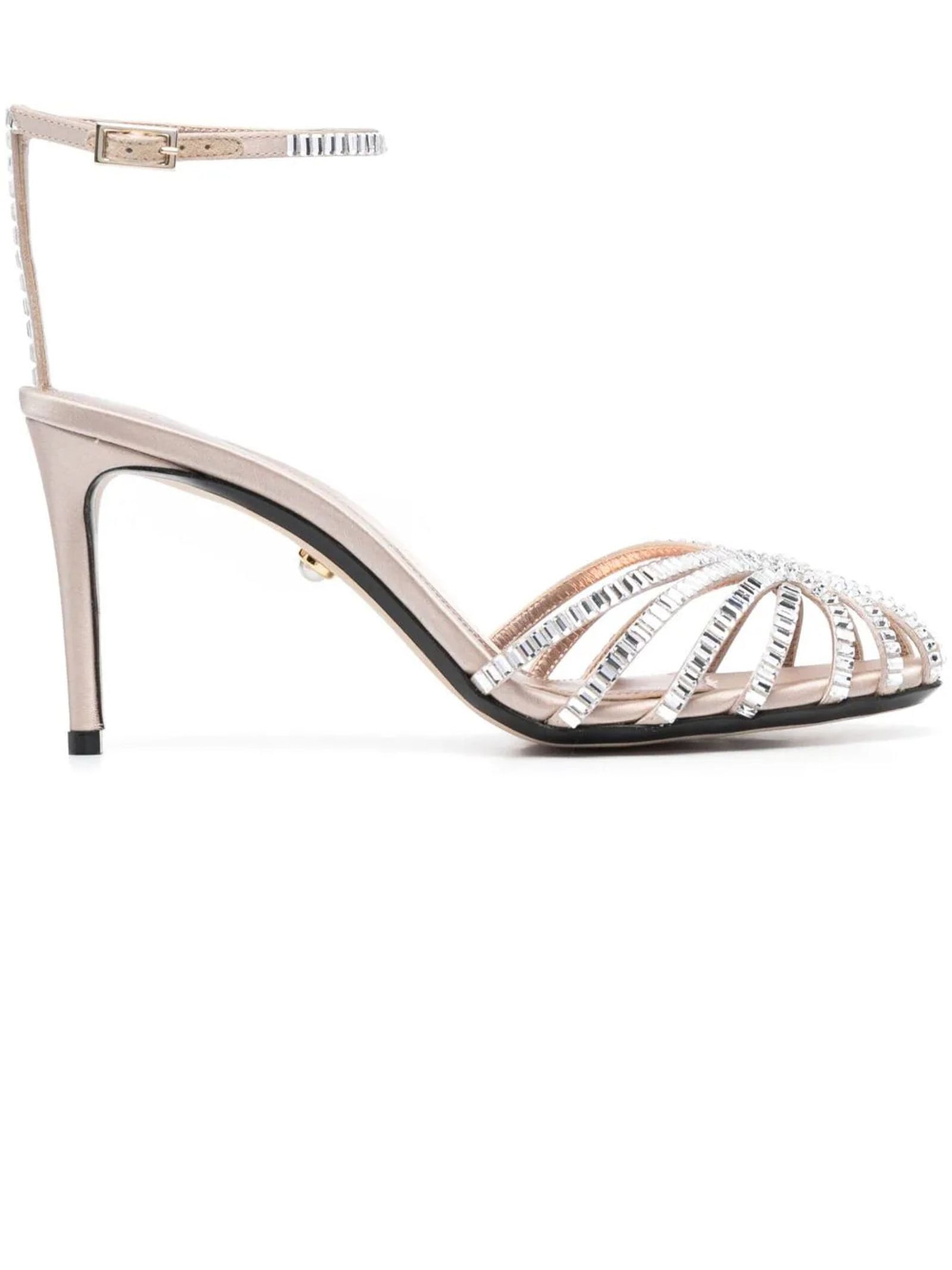Champagne Calf Leather Sandals