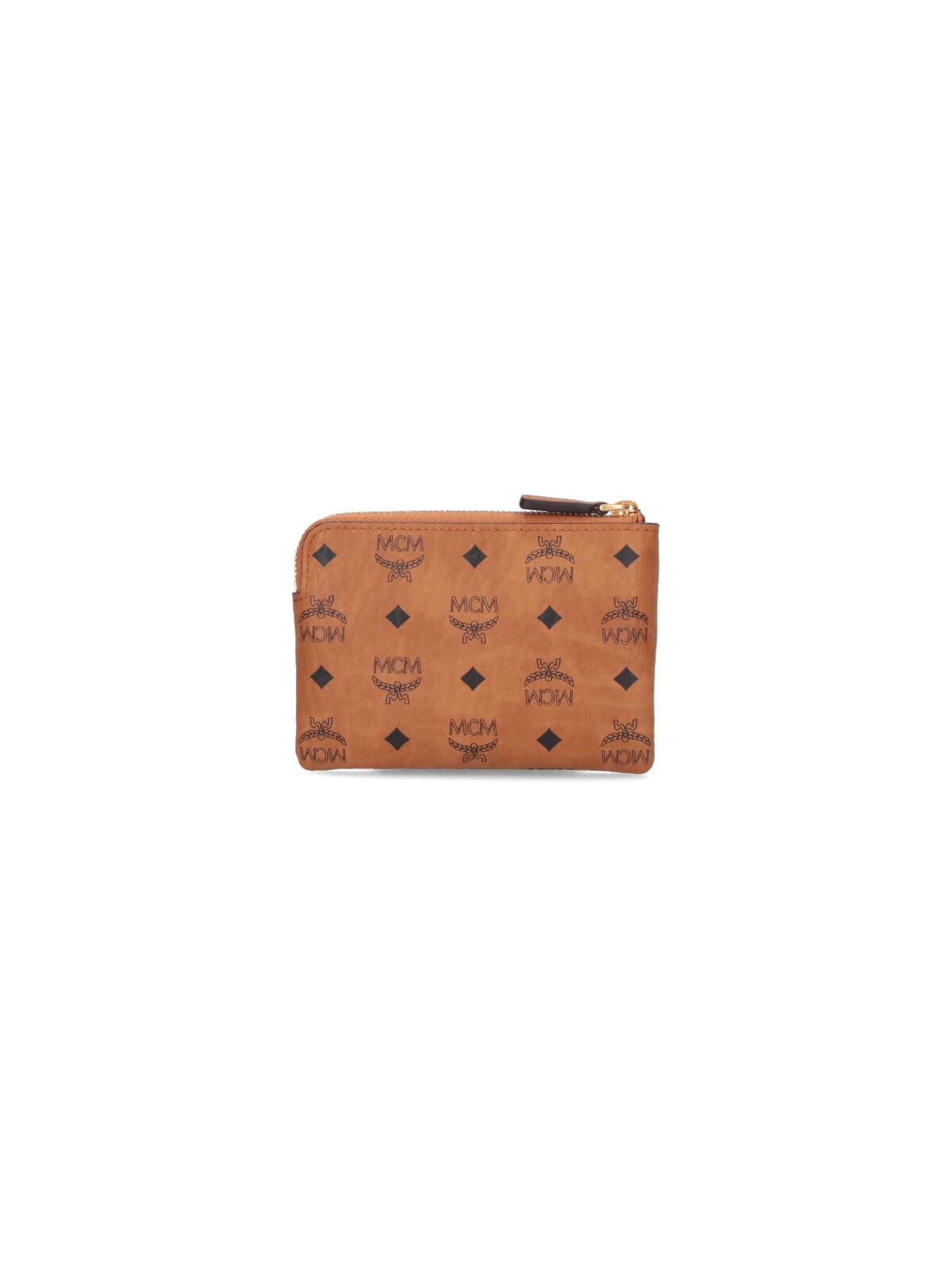 Mcm Hardware Keyring Attachment Wallets In Brown