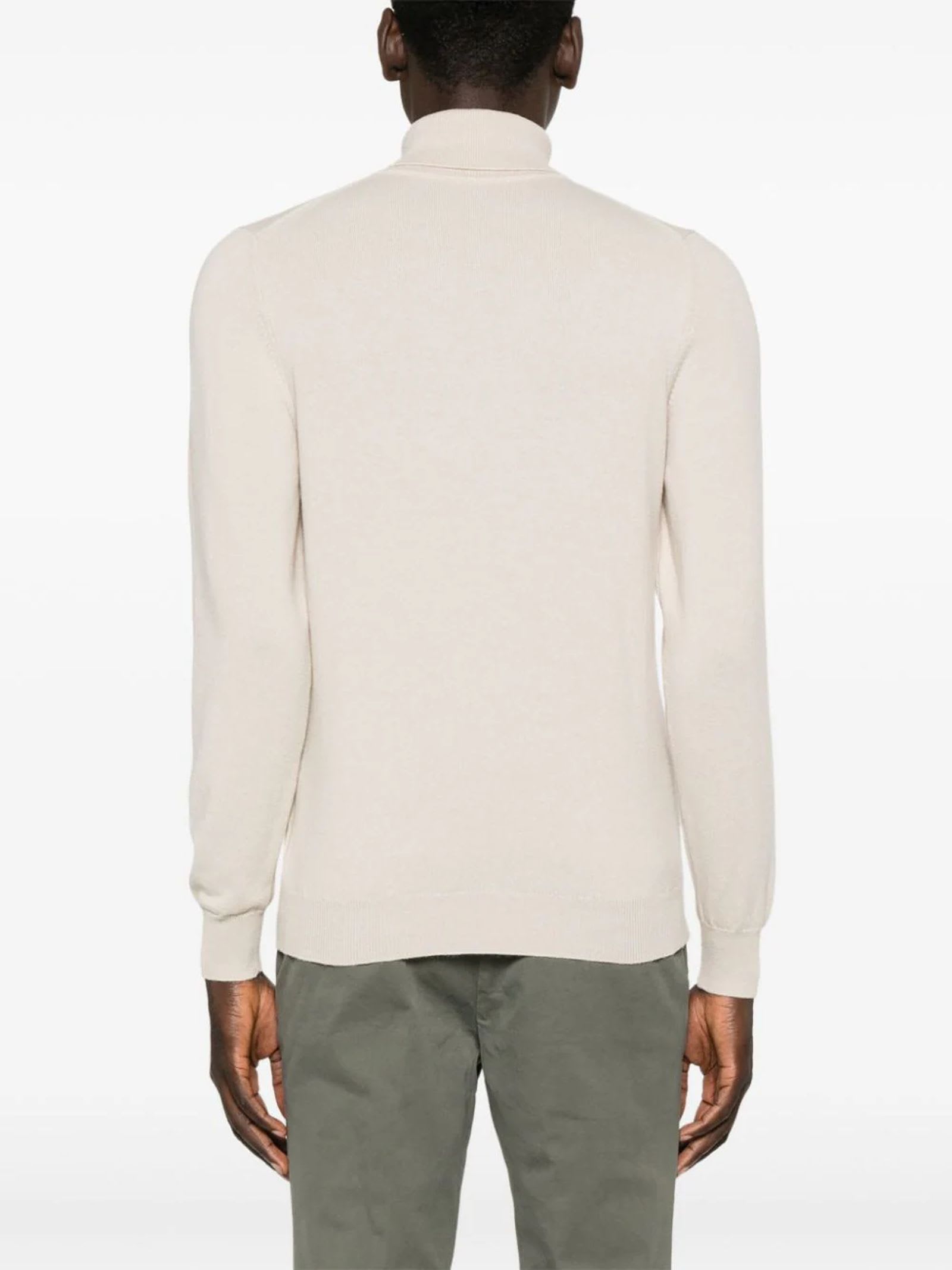 Shop Fedeli Light Beige Cashmere Sweater