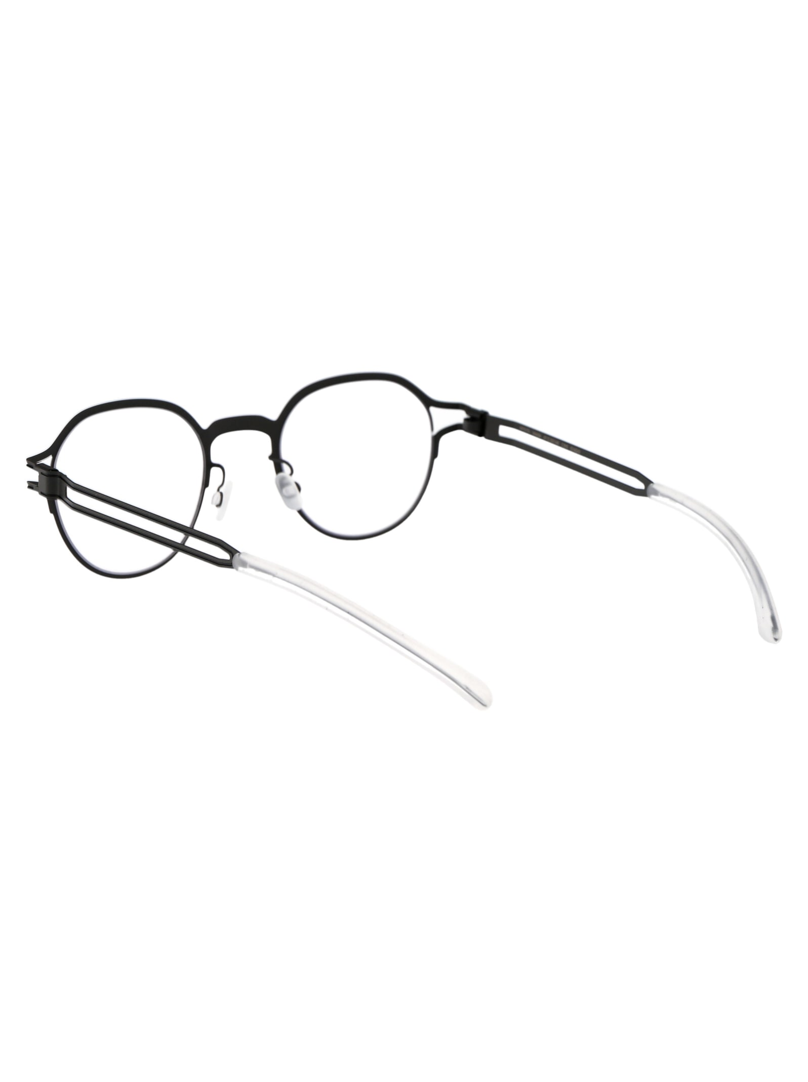 Shop Mykita Vaasa Glasses In 515 Storm Grey/black Clear