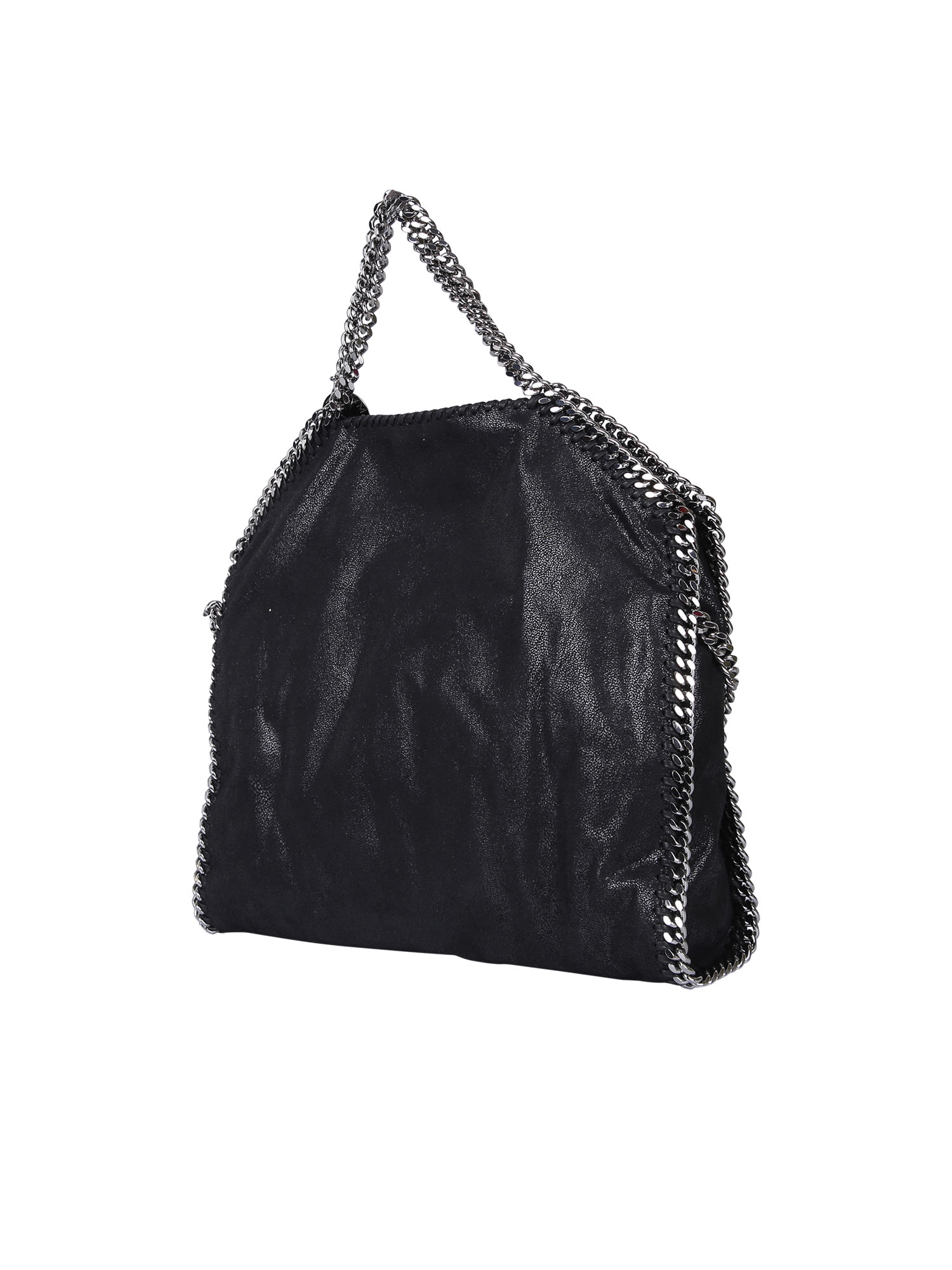 Shop Stella Mccartney Black Falabella Trile Chain Bag