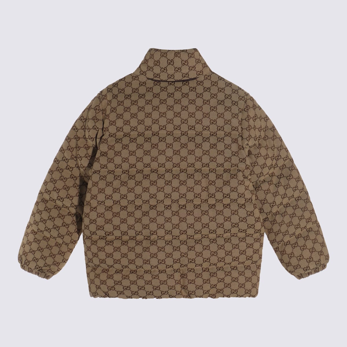 Gucci Camel Down Jacket In Brown