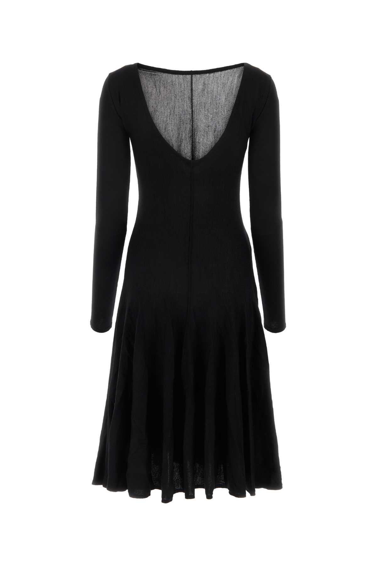 Shop Khaite Black Wool Dress