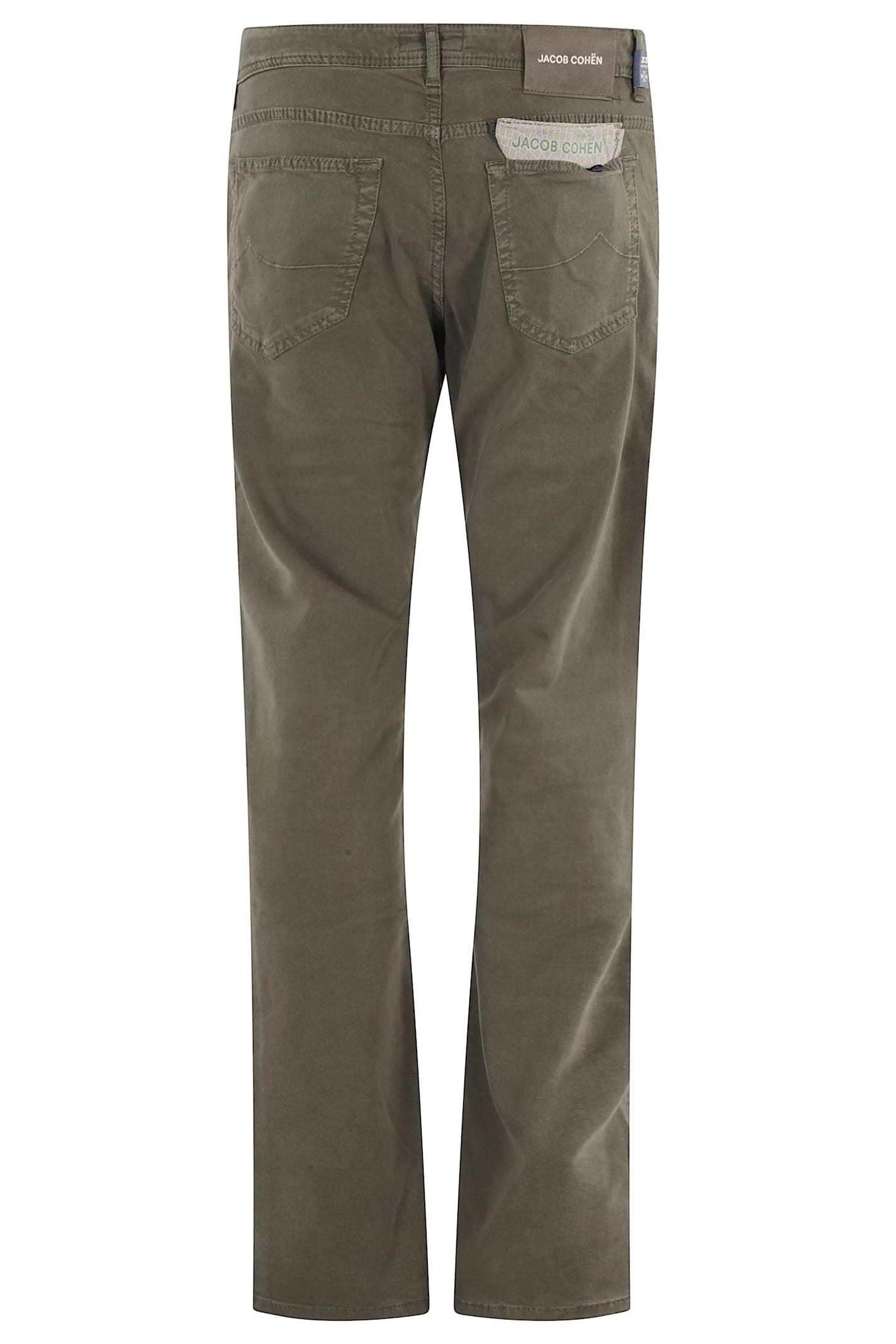 Jacob Cohen Bard Mid-rise Slim-cut Trousers In Green
