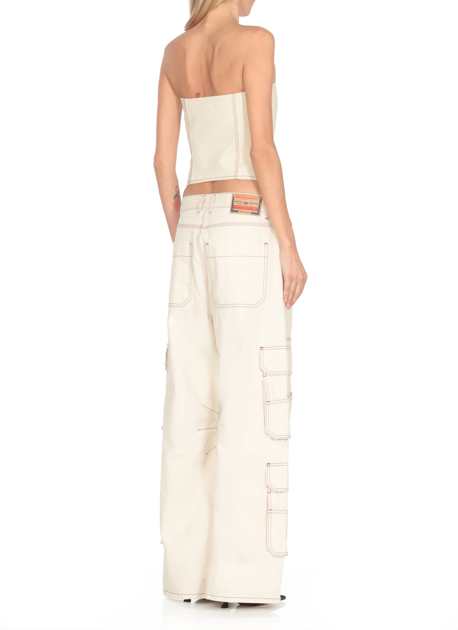 Shop Diesel De-ville Top In Ivory