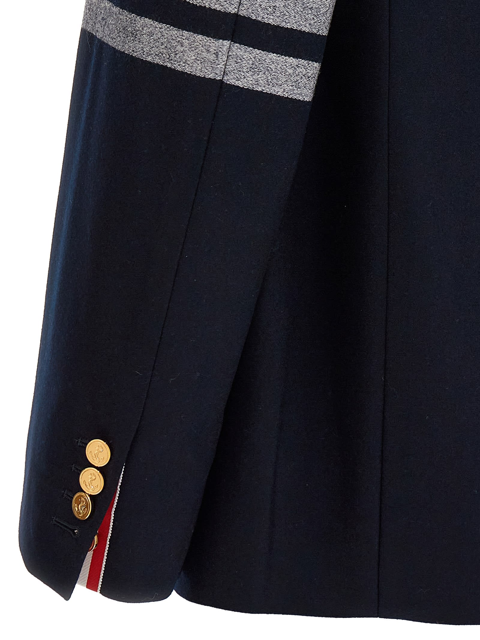 Shop Thom Browne 4 Bar Blazer In Blue