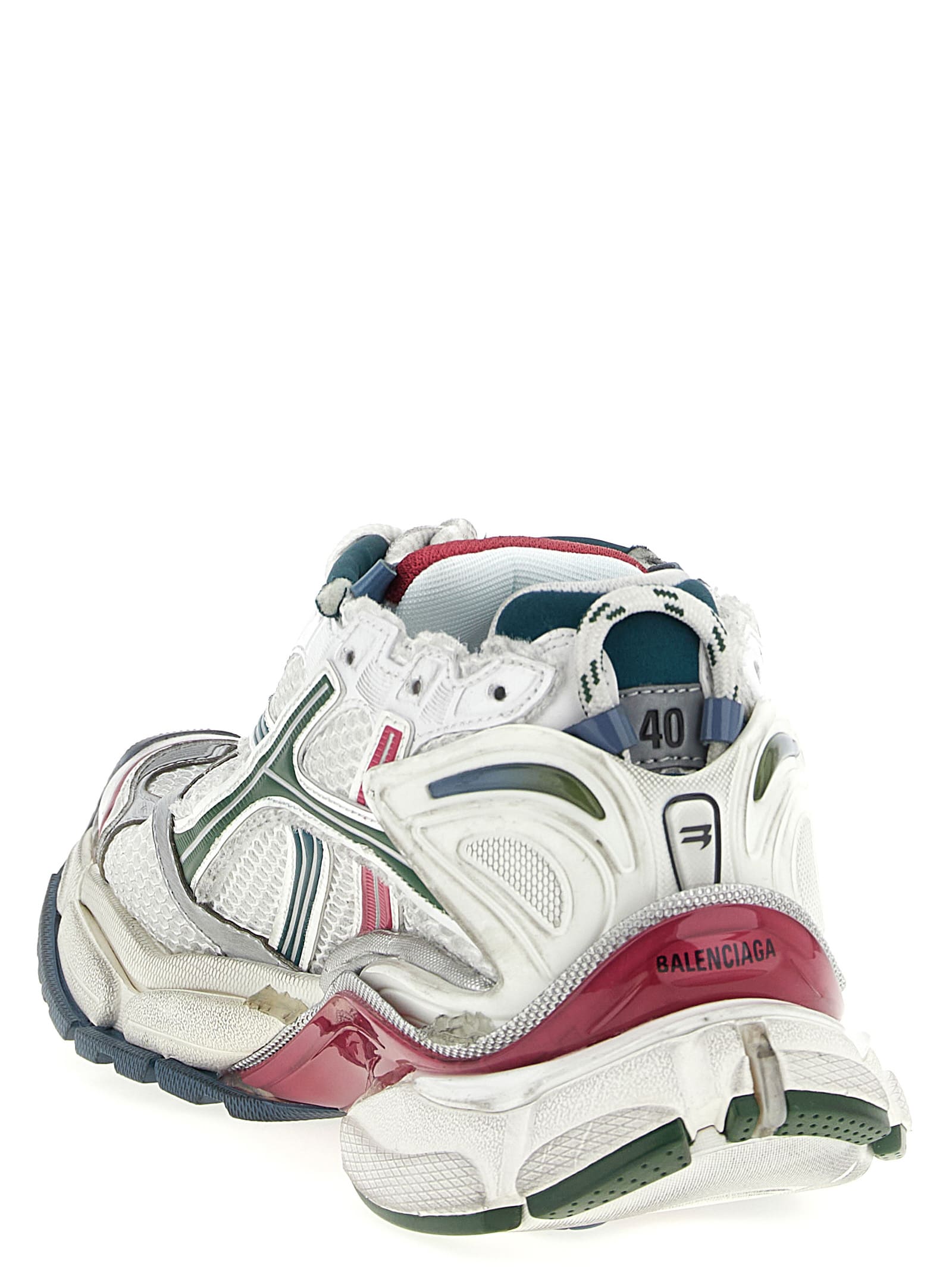 Balenciaga Men Runner Low-top Mesh Sneakers In Multi