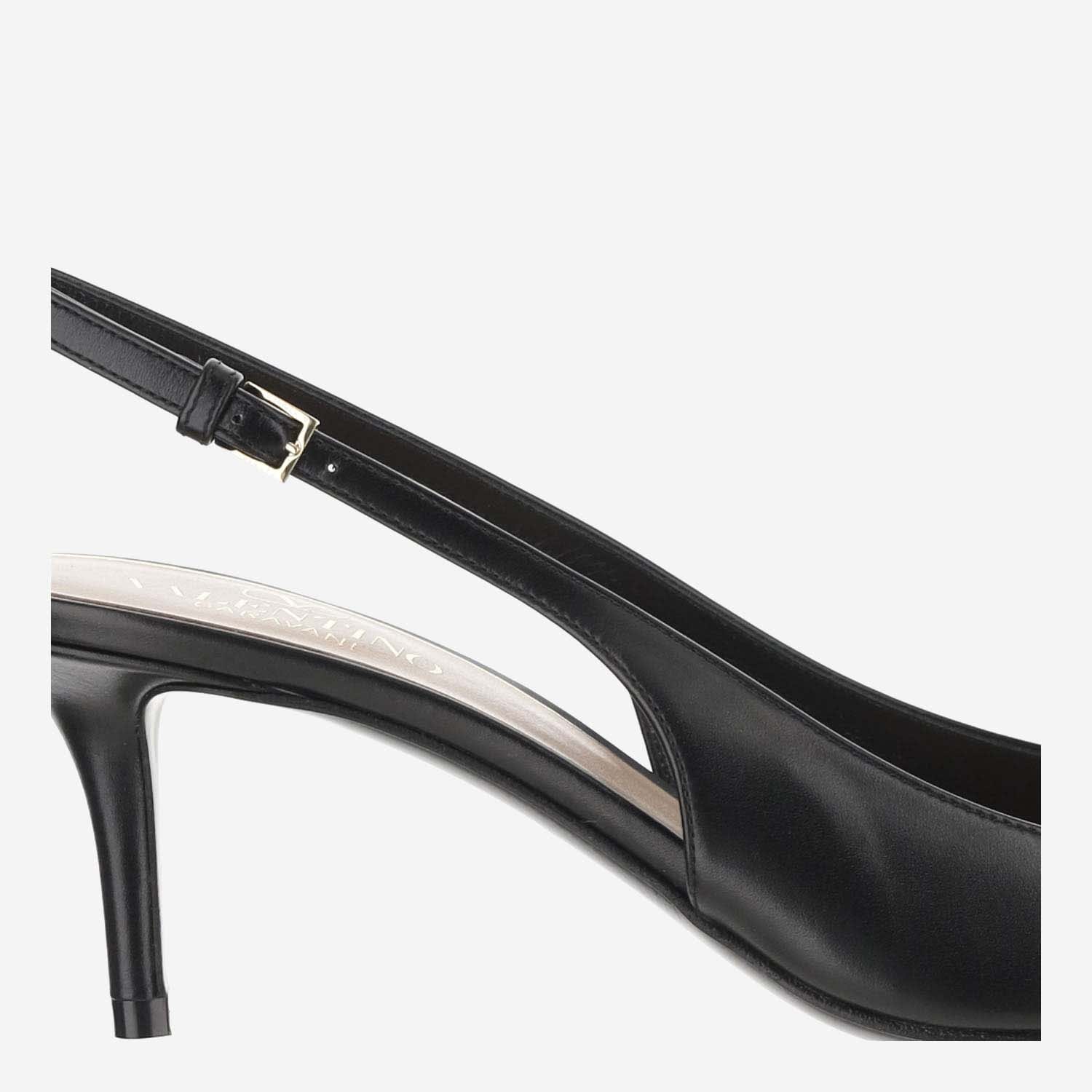 Shop Valentino Vlogo The Bold Edition Slingback Décolleté In 60mm Calf Leather In Black