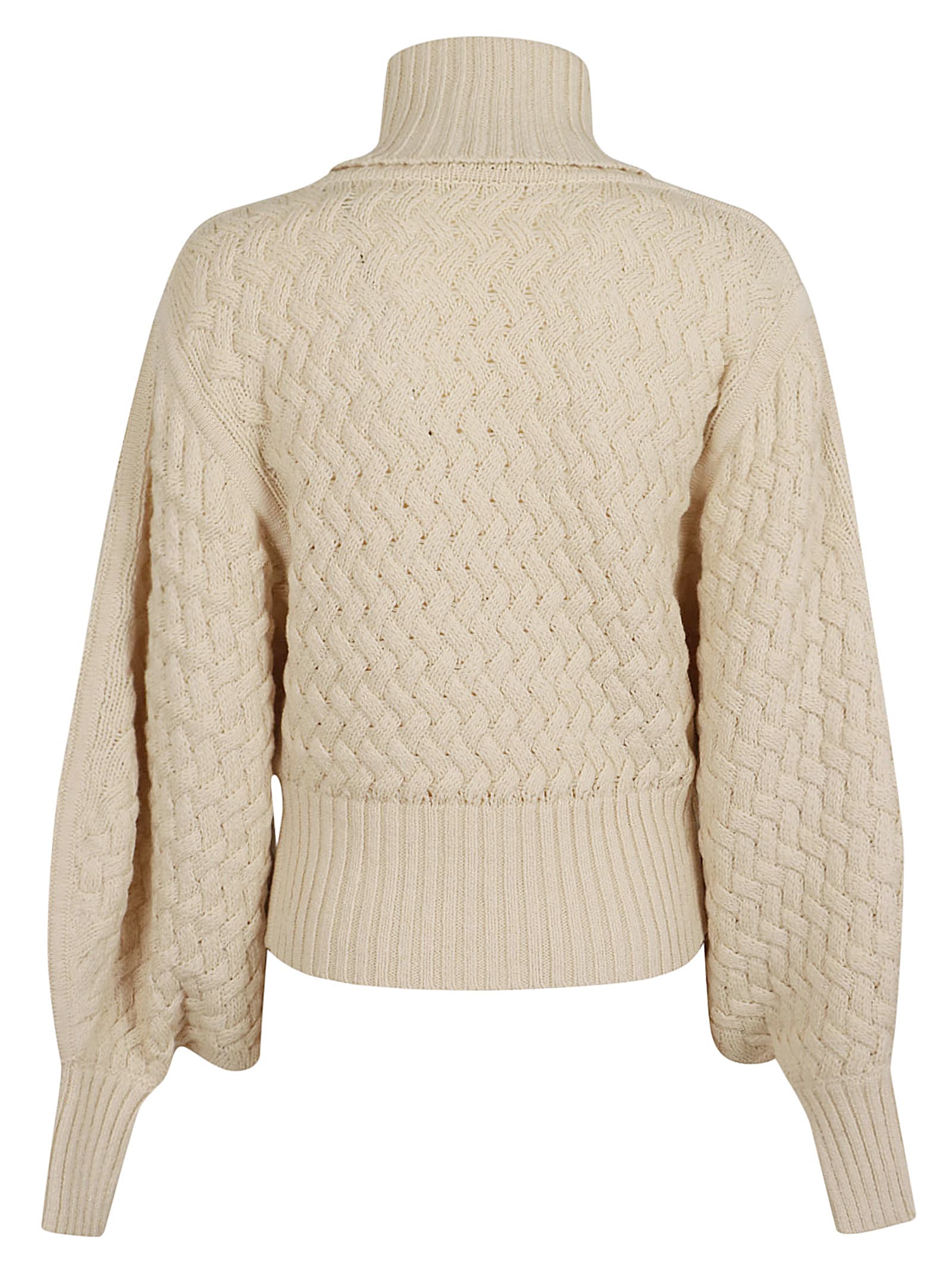 Shop Zimmermann Illustration Textured Sweater In Crm Cream