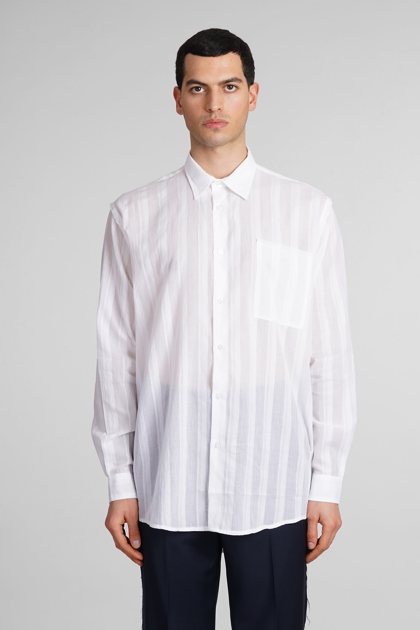 Erzin Shirt In White Cotton