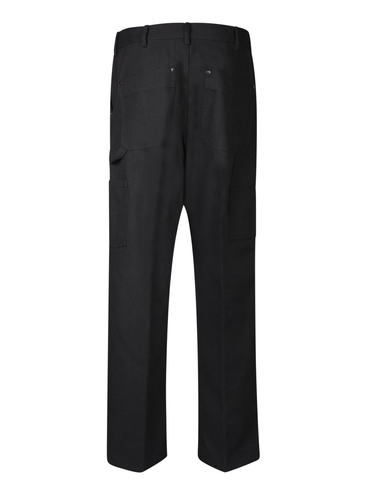 Shop Moncler Straight-leg Cargo Trousers In Black